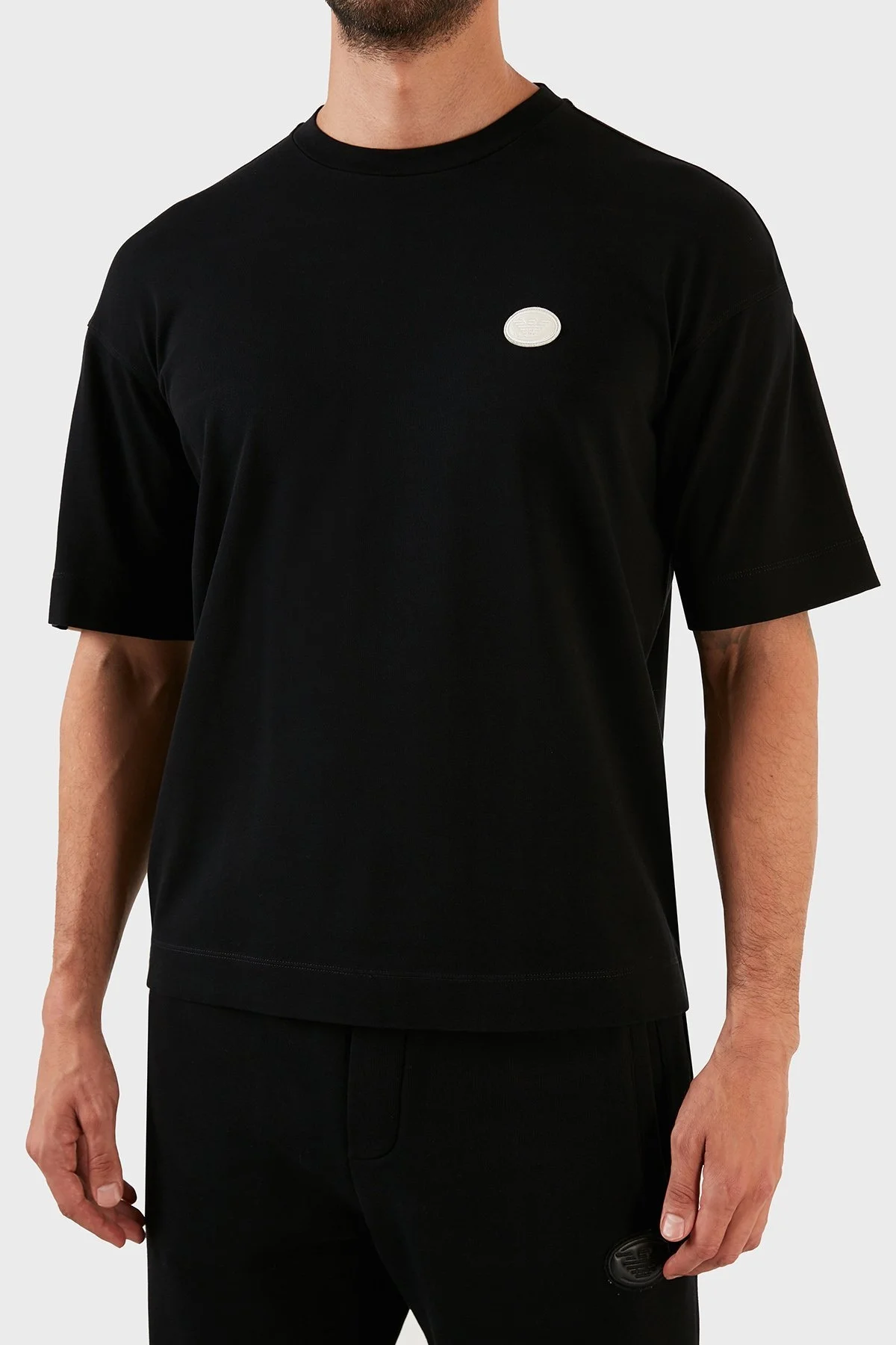 Emporio Armani Regular Fit Bisiklet Yaka % 100 Pamuk Erkek T Shirt 6L1TA0 1JWZZ 0999 SİYAH - 6