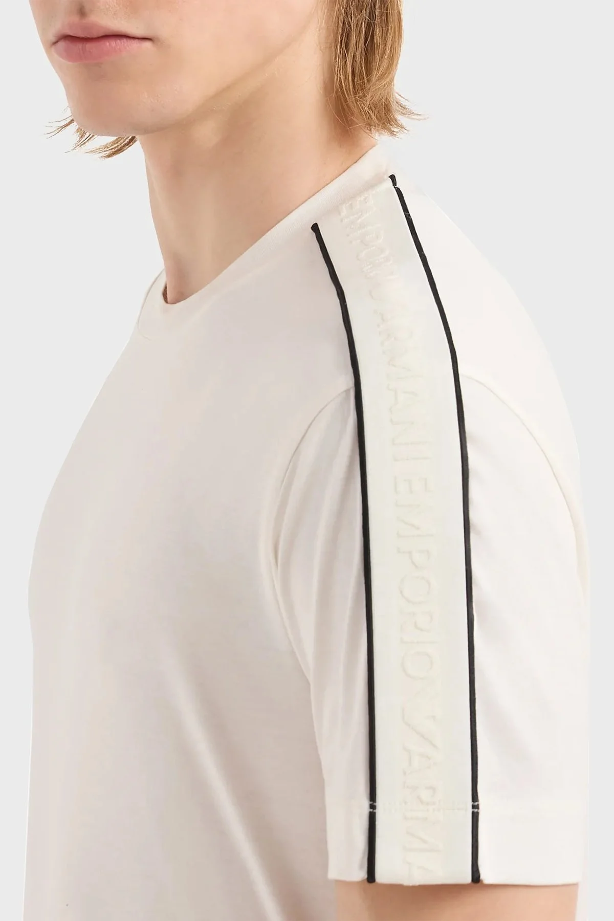 Emporio Armani Regular Fit Bisiklet Yaka Erkek T Shirt 3D1TD3 1JUVZ 0128 EKRU - 4