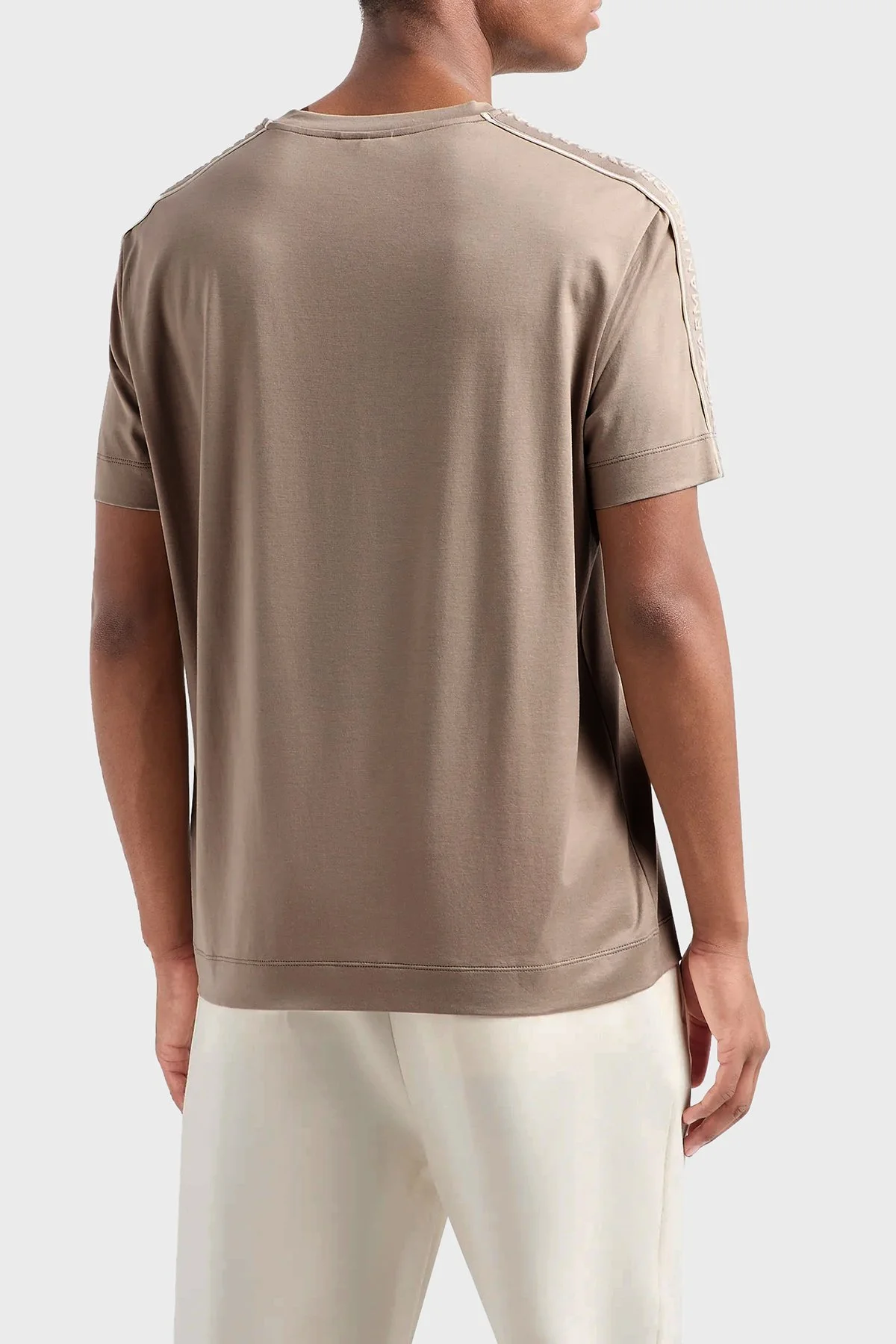 Emporio Armani Regular Fit Bisiklet Yaka Erkek T Shirt 3D1TD3 1JUVZ 0650 Bej - 3