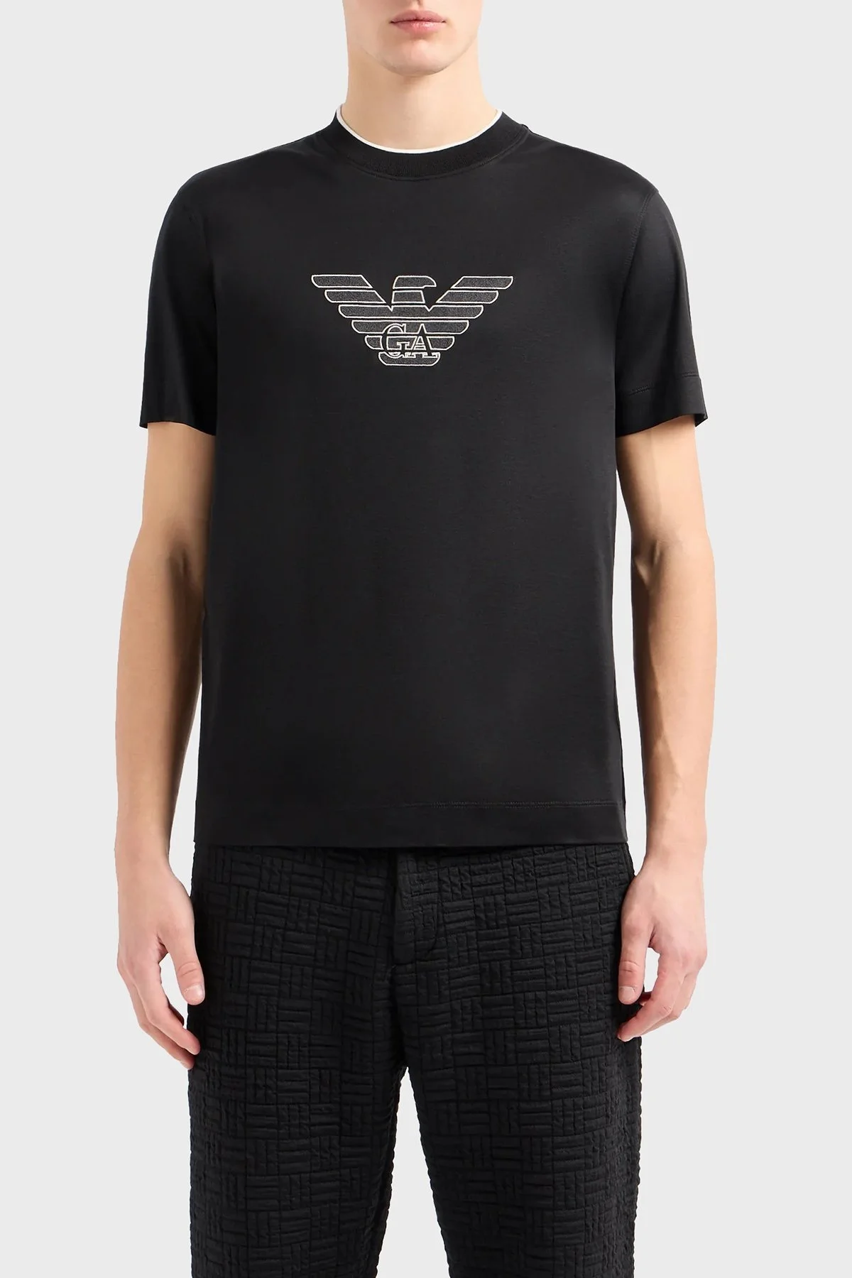 Emporio Armani Regular Fit Bisiklet Yaka Erkek T Shirt 3D1TD4 1JUVZ 0054 SİYAH - 5