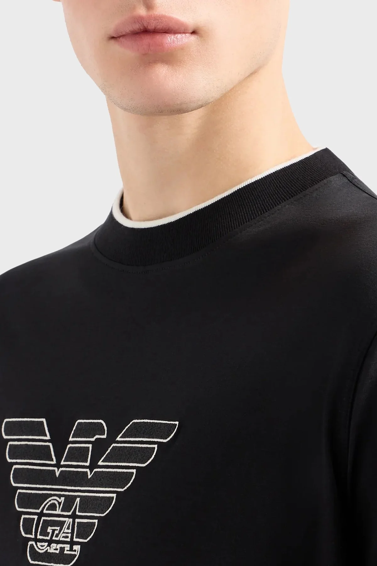 Emporio Armani Regular Fit Bisiklet Yaka Erkek T Shirt 3D1TD4 1JUVZ 0054 SİYAH - 6