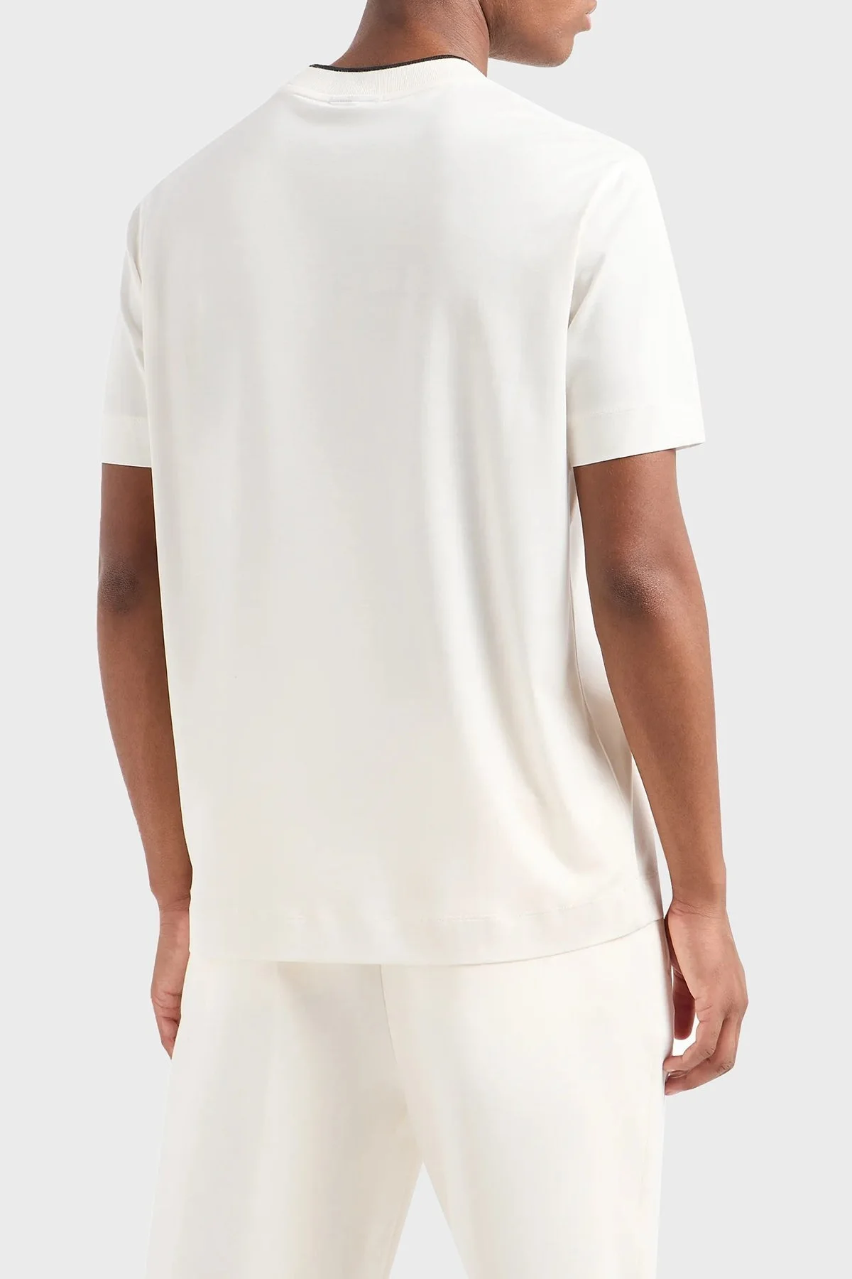 Emporio Armani Regular Fit Bisiklet Yaka Erkek T Shirt 3D1TD4 1JUVZ 01A9 EKRU - 3