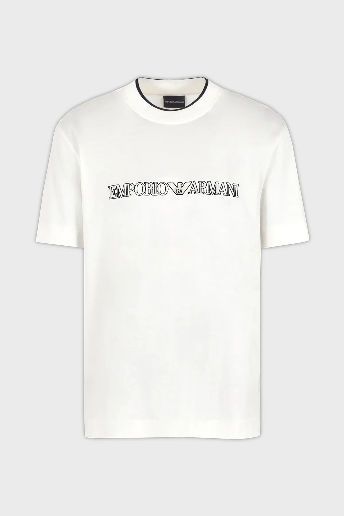 Emporio Armani Regular Fit Bisiklet Yaka Erkek T Shirt 3D1TD4 1JUVZ 01A9 EKRU - 5