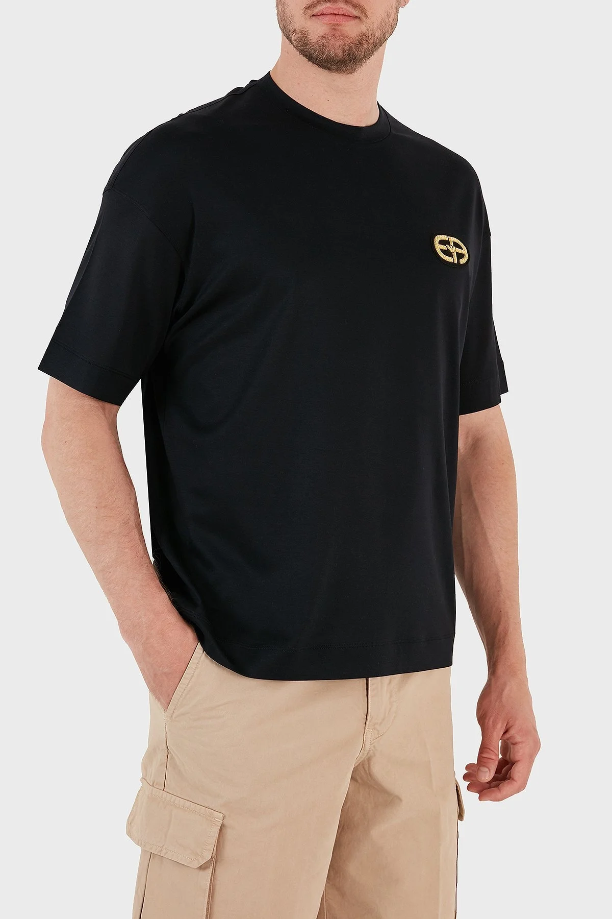 Emporio Armani Regular Fit Bisiklet Yaka Erkek T Shirt 6L1TDA 1JUVZ 0920 LACİVERT - 4