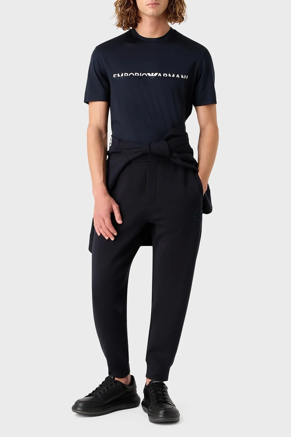 Emporio Armani Regular Fit Bisiklet Yaka Erkek T Shirt 6R1TDJ 1JUVZ 0920 LACİVERT - 4