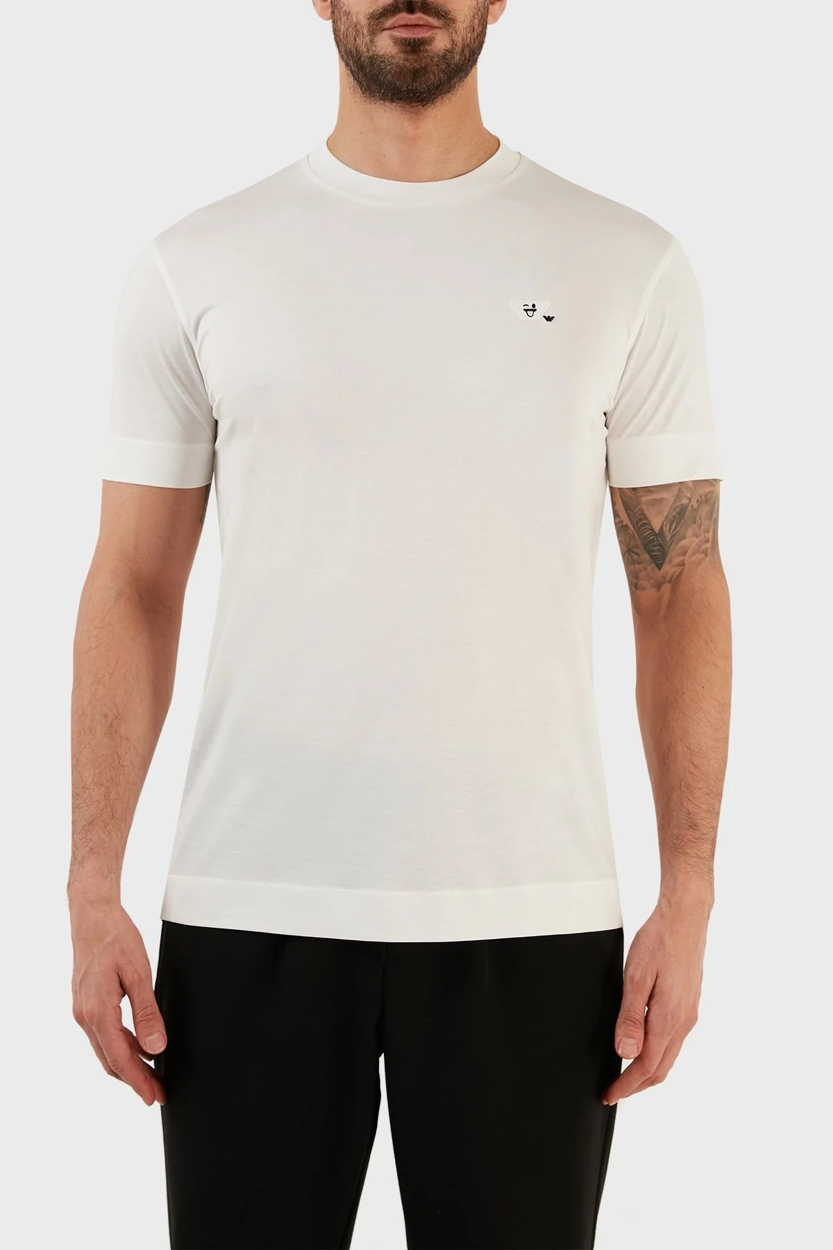 Emporio Armani Regular Fit Bisiklet Yaka Erkek T Shirt 8N1TEW 1JUVZ 0101 BEYAZ - 1