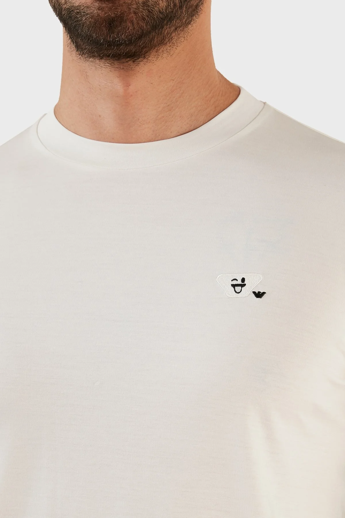Emporio Armani Regular Fit Bisiklet Yaka Erkek T Shirt 8N1TEW 1JUVZ 0101 BEYAZ - 3