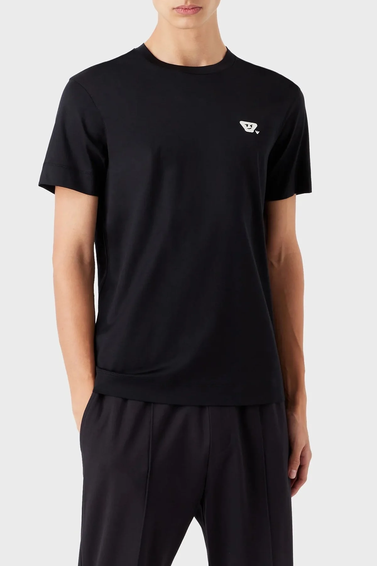 Emporio Armani Regular Fit Bisiklet Yaka Erkek T Shirt 8N1TEW 1JUVZ 0920 LACİVERT - 1