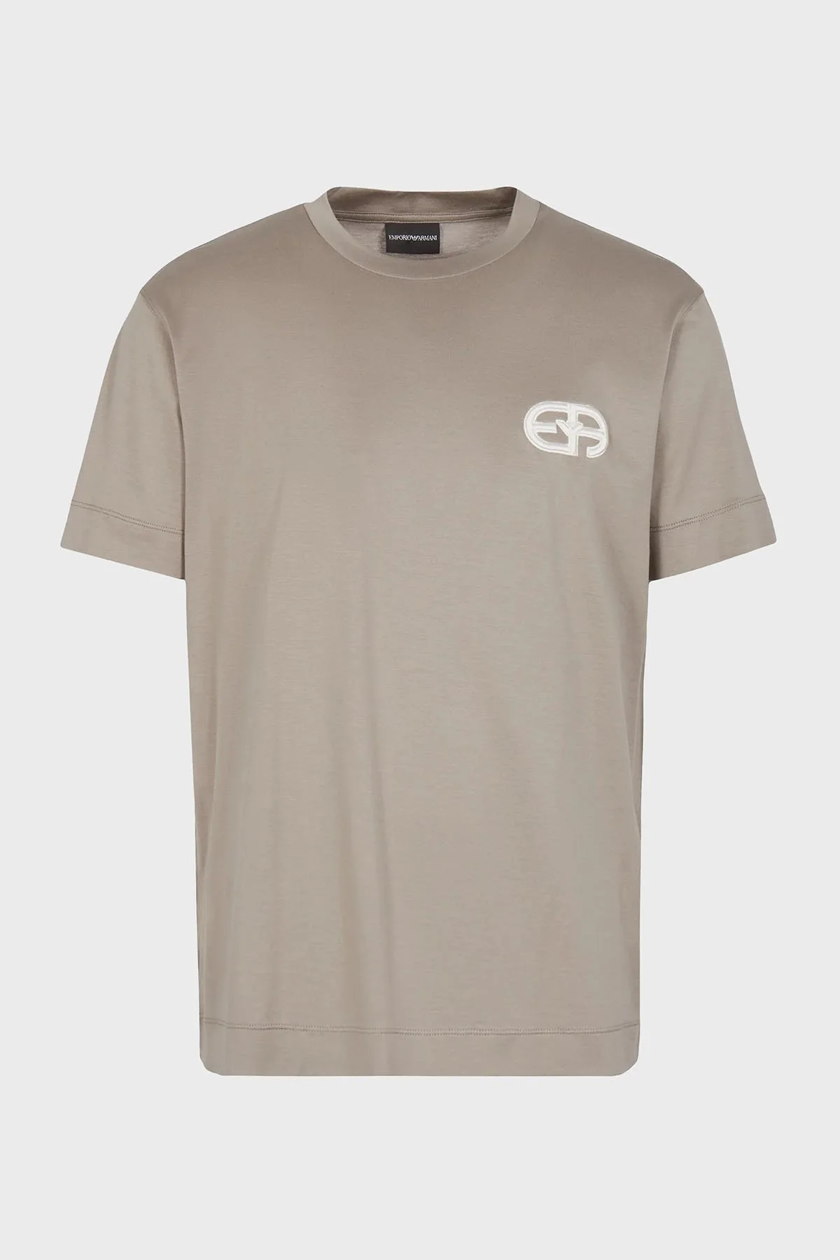 Emporio Armani Regular Fit Bisiklet Yaka Erkek T Shirt 8N1TF5 1JUVZ 0643 VİZON - 5