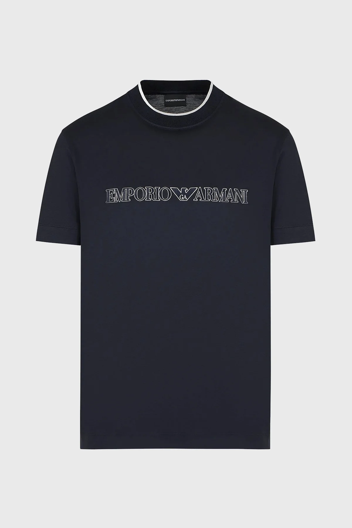 Emporio Armani Regular Fit Bisiklet Yaka Jarse Erkek T Shirt 3D1TD4 1JUVZ 09R0 Lacivert - 4