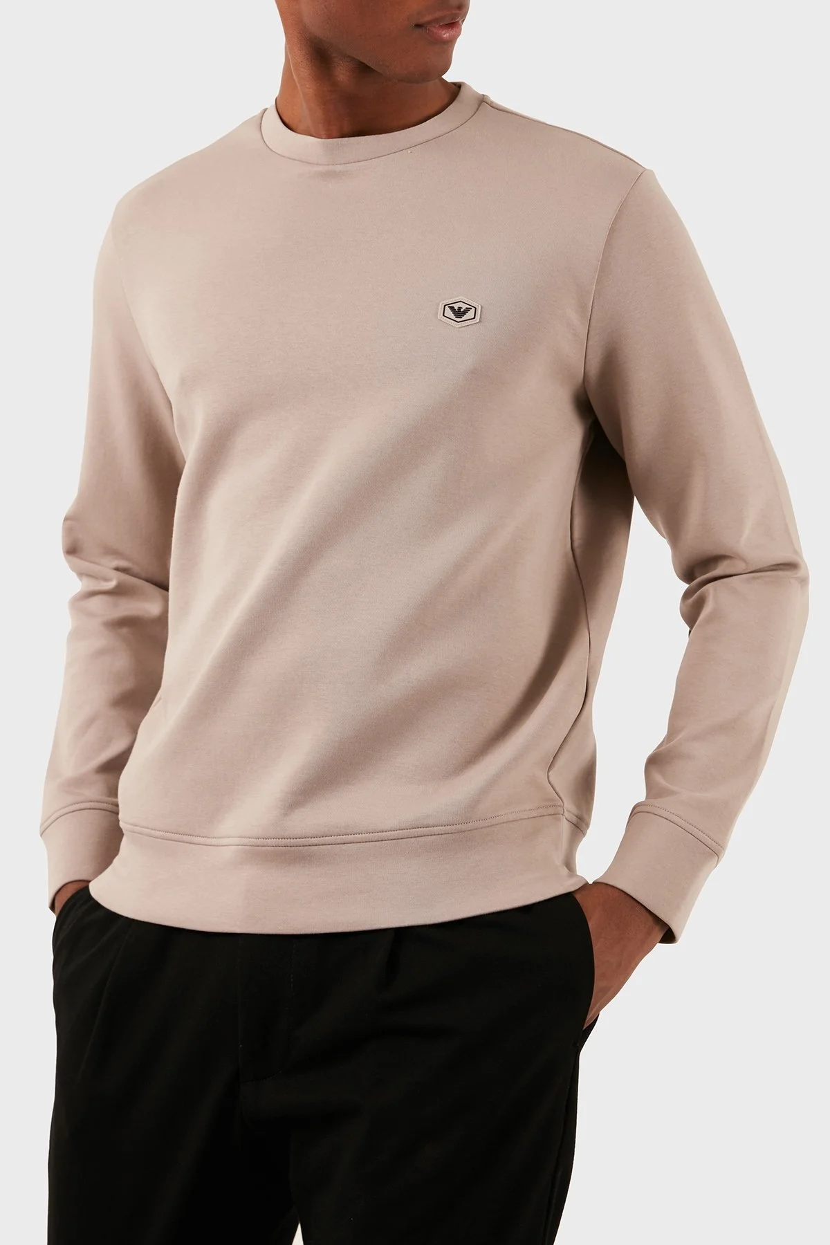 Emporio Armani Regular Fit Bisiklet Yaka Pamuklu Erkek Sweat 8N1MD1 1JHSZ 0650 BEJ - 8