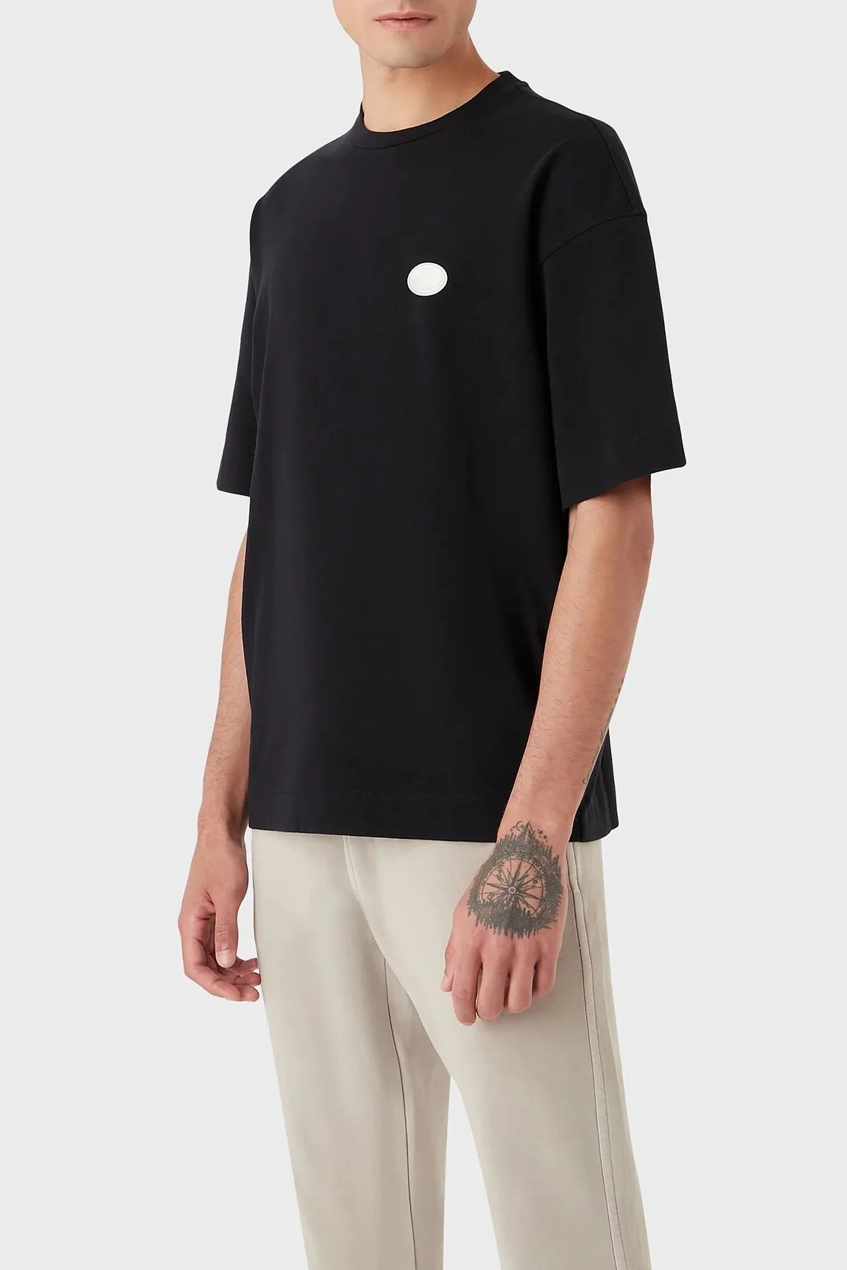 Emporio Armani Regular Fit Bisiklet Yaka % 100 Pamuk Erkek T Shirt 6L1TA0 1JWZZ 0920 LACİVERT - 1