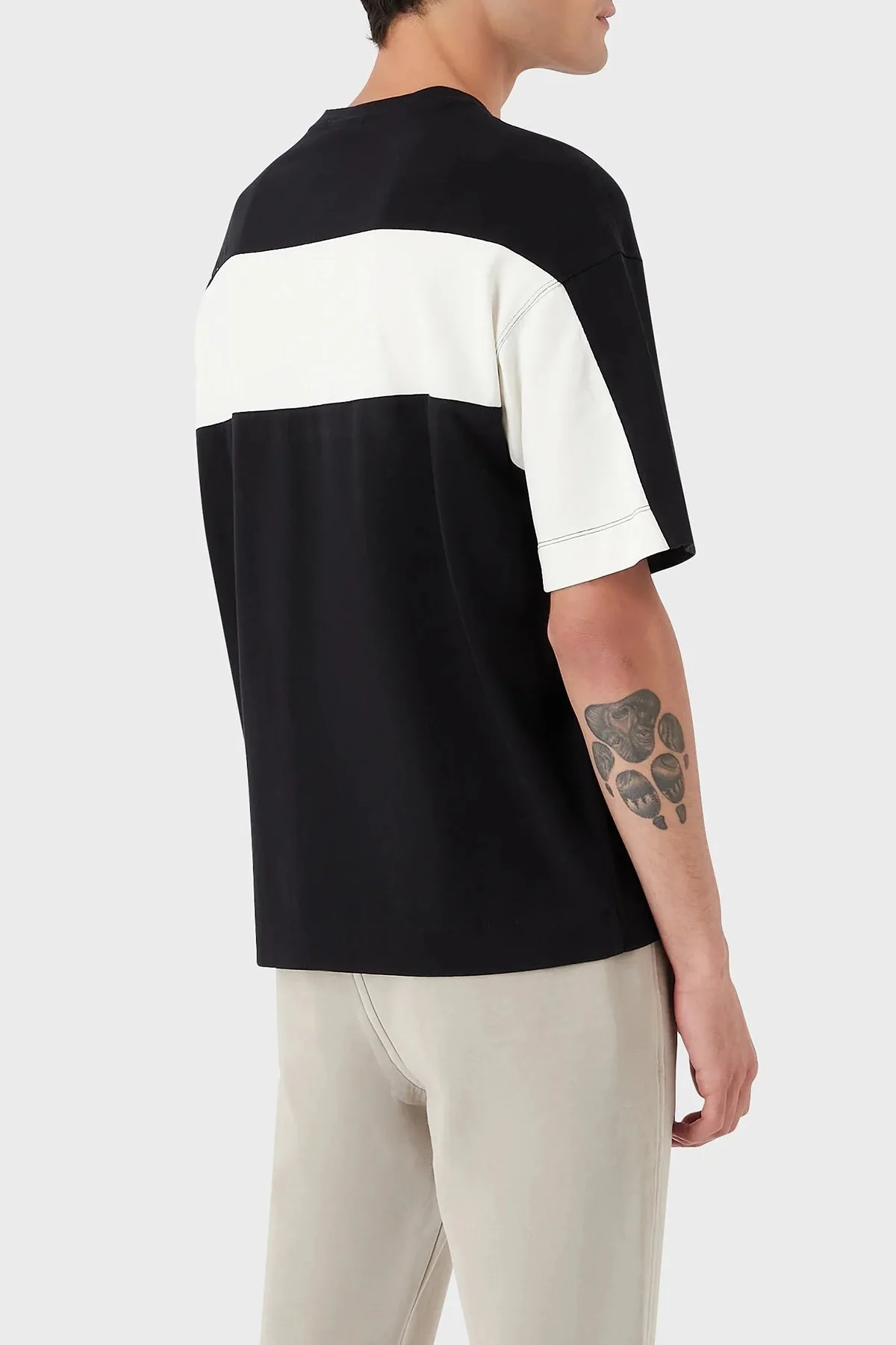 Emporio Armani Regular Fit Bisiklet Yaka % 100 Pamuk Erkek T Shirt 6L1TA0 1JWZZ 0920 LACİVERT - 2