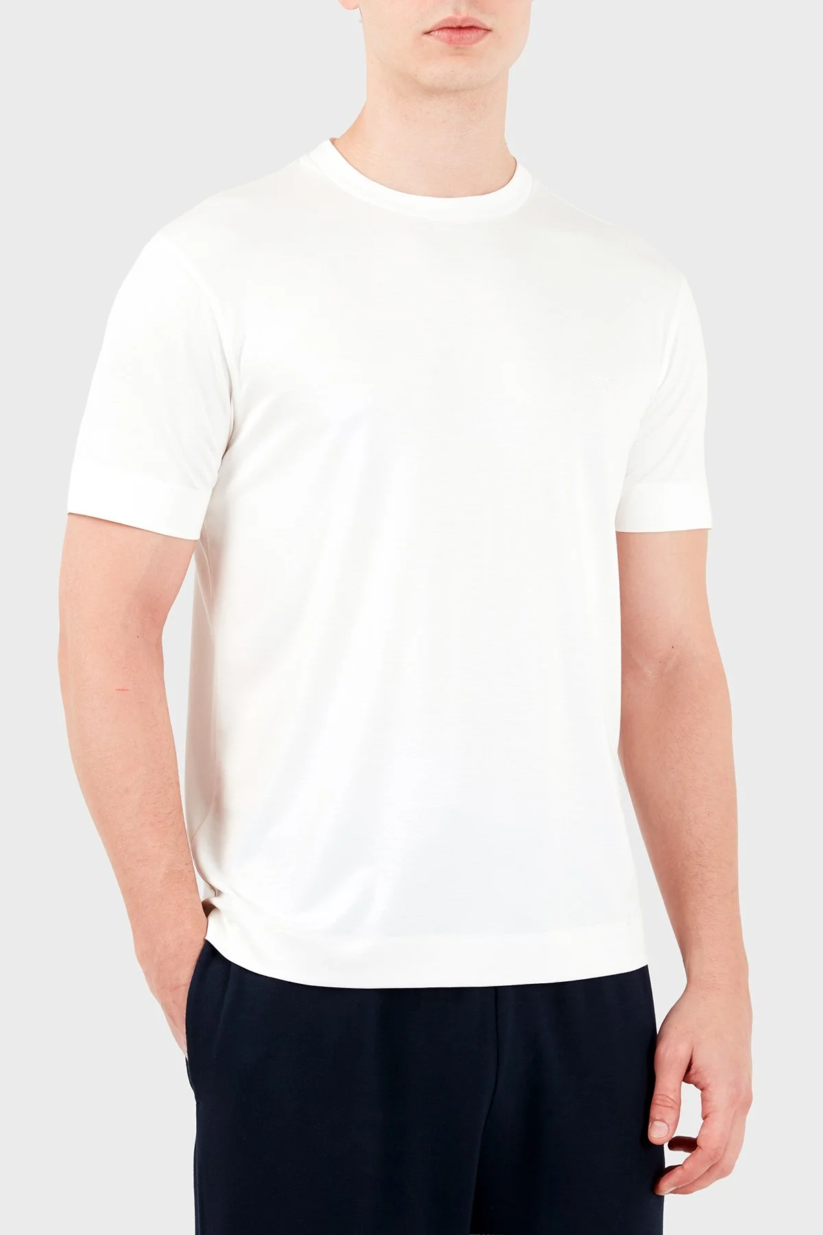 Emporio Armani Regular Fit Bisiklet Yaka T-Shirt Erkek T Shirt EM007357 AF13721 U0003 Beyaz - 3