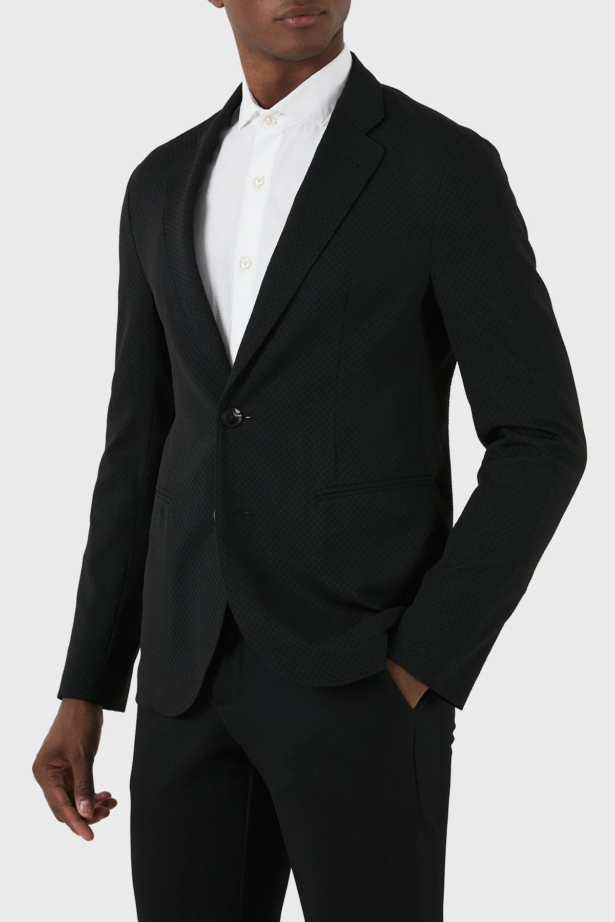 Emporio Armani Regular Fit Blazer Erkek Ceket E31G37 F1424 999 SİYAH - 2