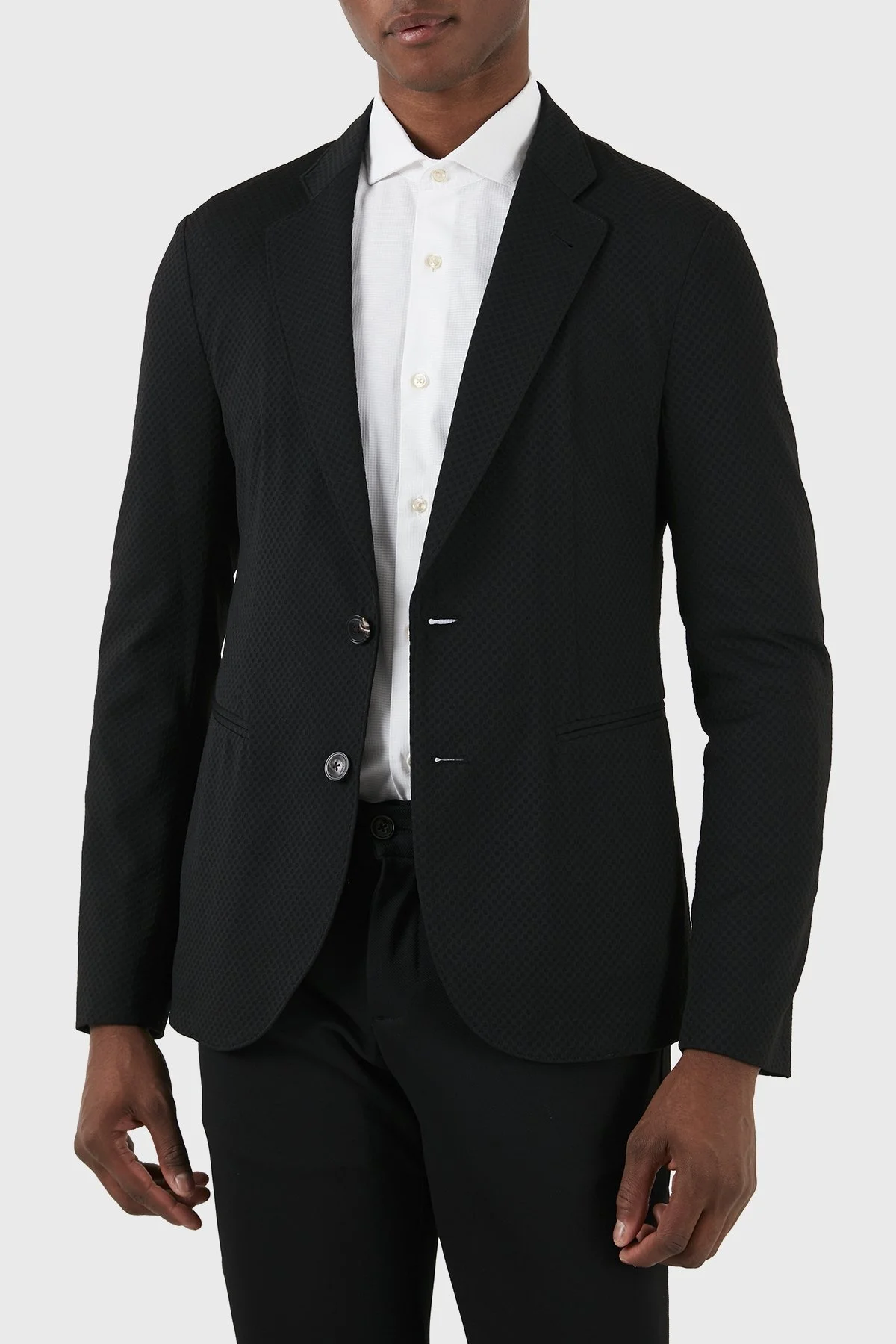 Emporio Armani Regular Fit Blazer Erkek Ceket E31G37 F1424 999 SİYAH - 5