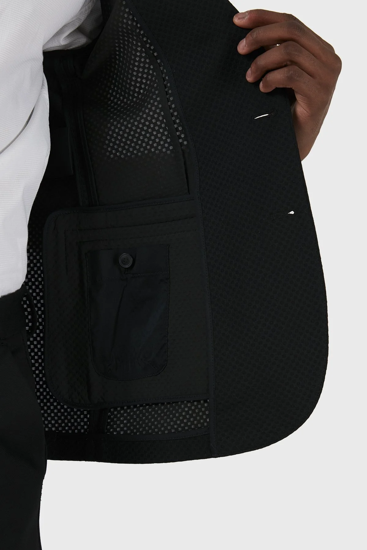 Emporio Armani Regular Fit Blazer Erkek Ceket E31G37 F1424 999 SİYAH - 7