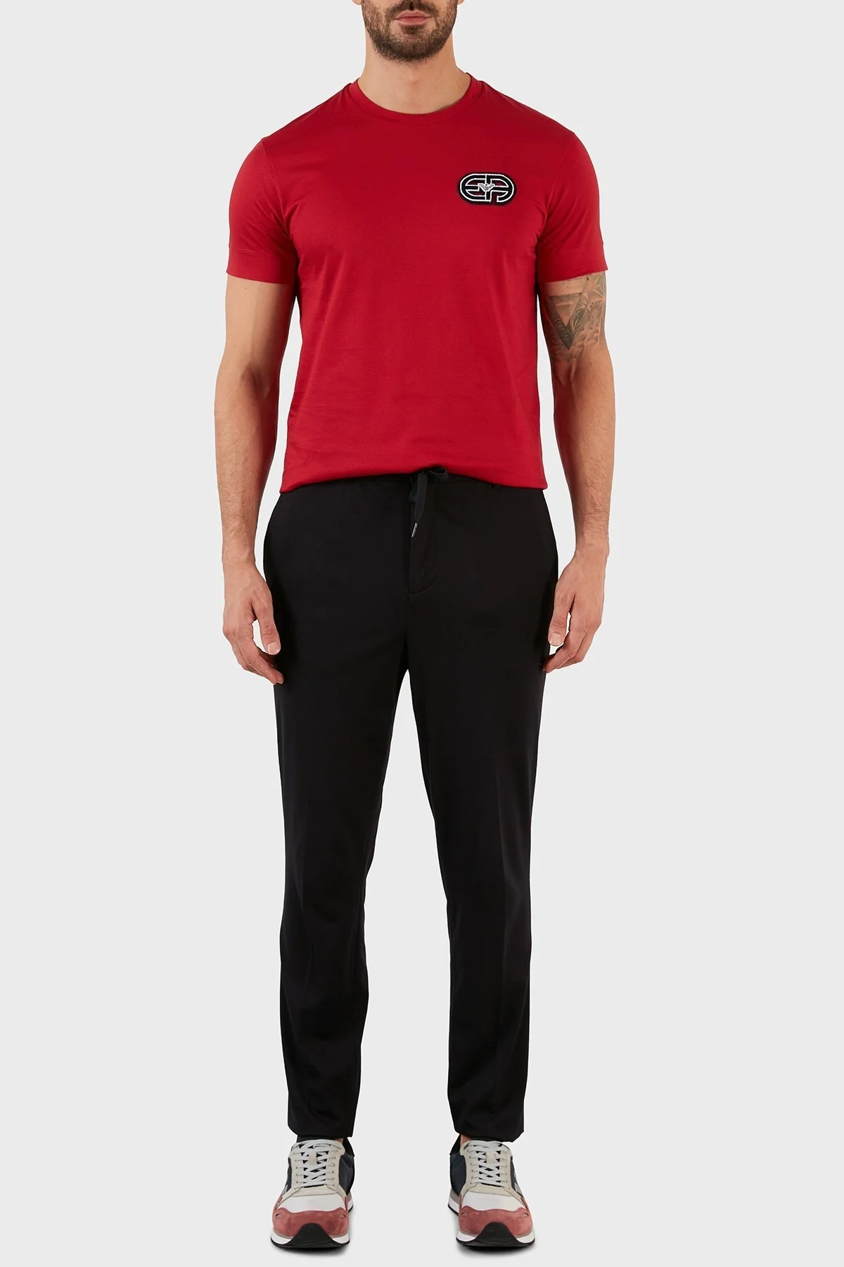 Emporio Armani Regular Fit Cepli Belden Bağlamalı Spor Erkek Pantolon 6L1PCA 1JGXZ 0920 LACİVERT - 1