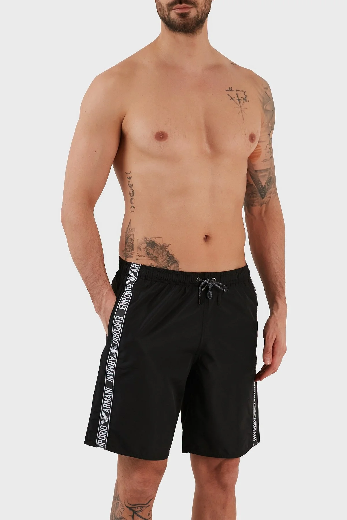 Emporio Armani Regular Fit Cepli Erkek Mayo Short 211753 3R443 00020 SİYAH - 1