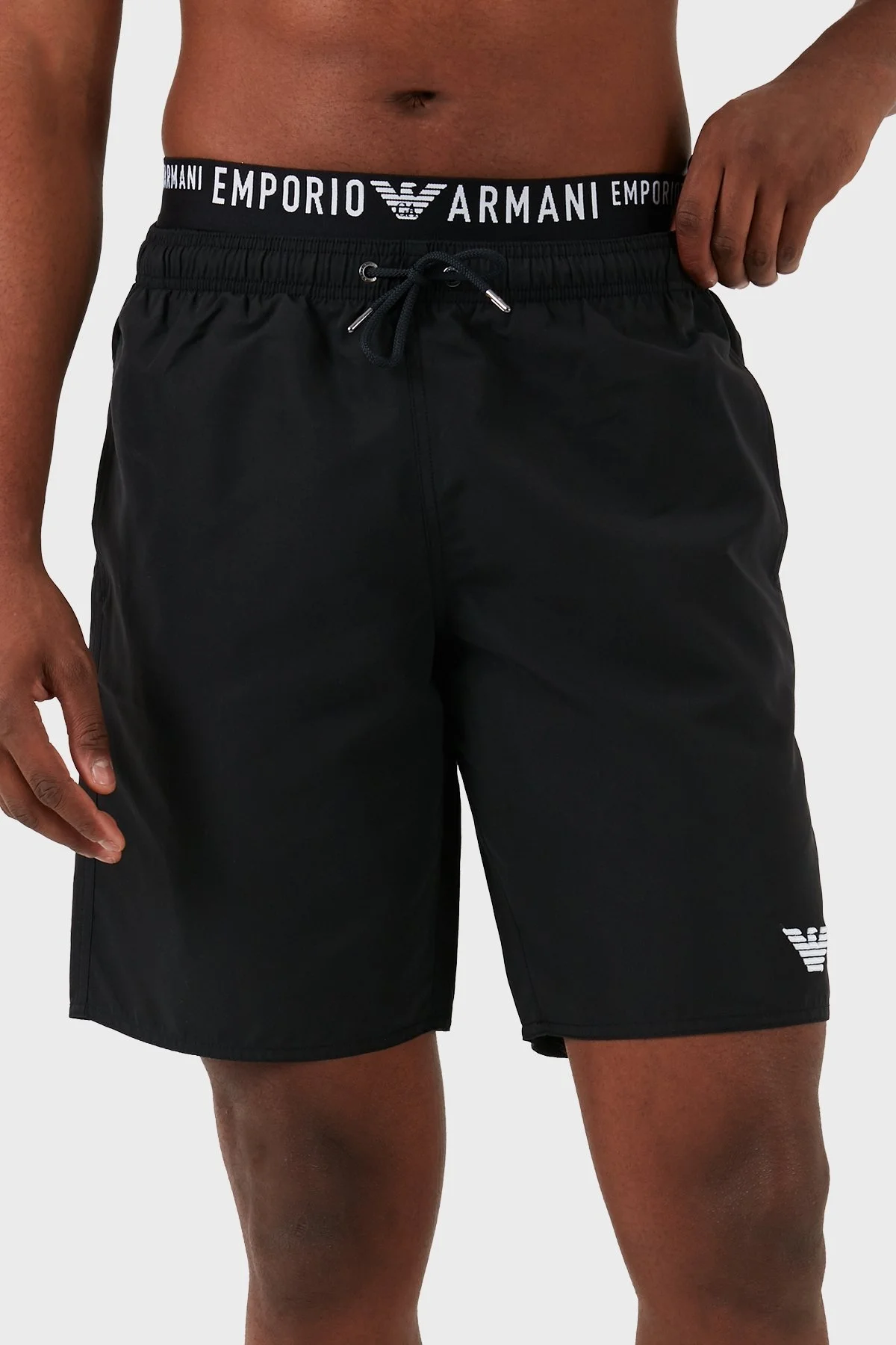 Emporio Armani Regular Fit Cepli Erkek Mayo Short 211753 4R432 00020 SİYAH - 4