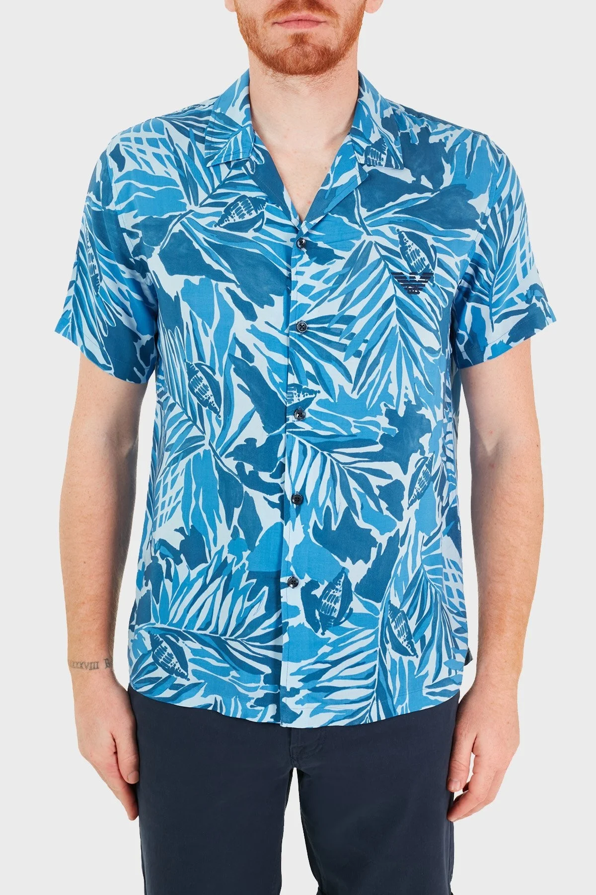 Emporio Armani Erkek Gömlek 211823 1P467 71935 TURKUAZ - 1