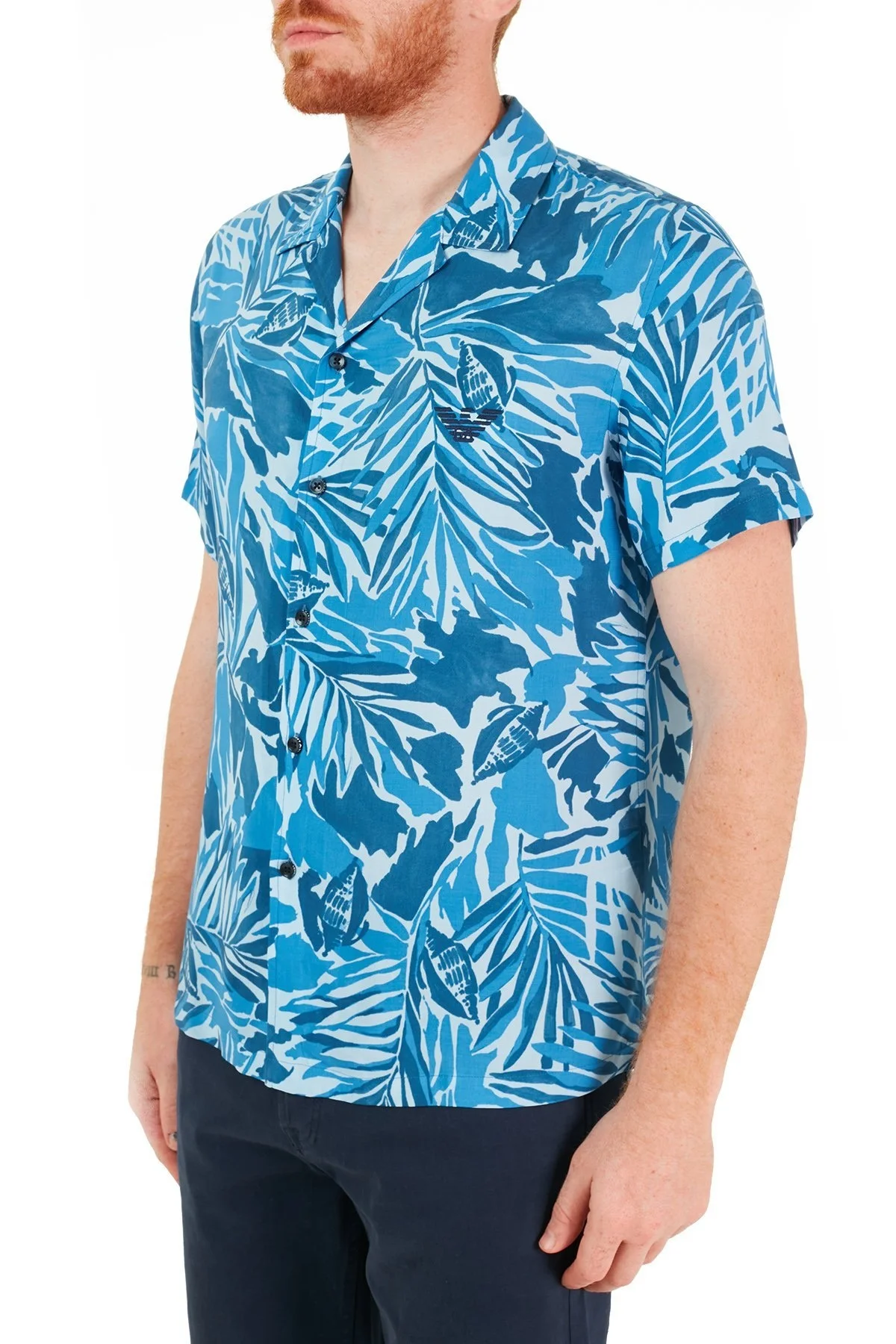 Emporio Armani Erkek Gömlek 211823 1P467 71935 TURKUAZ - 3