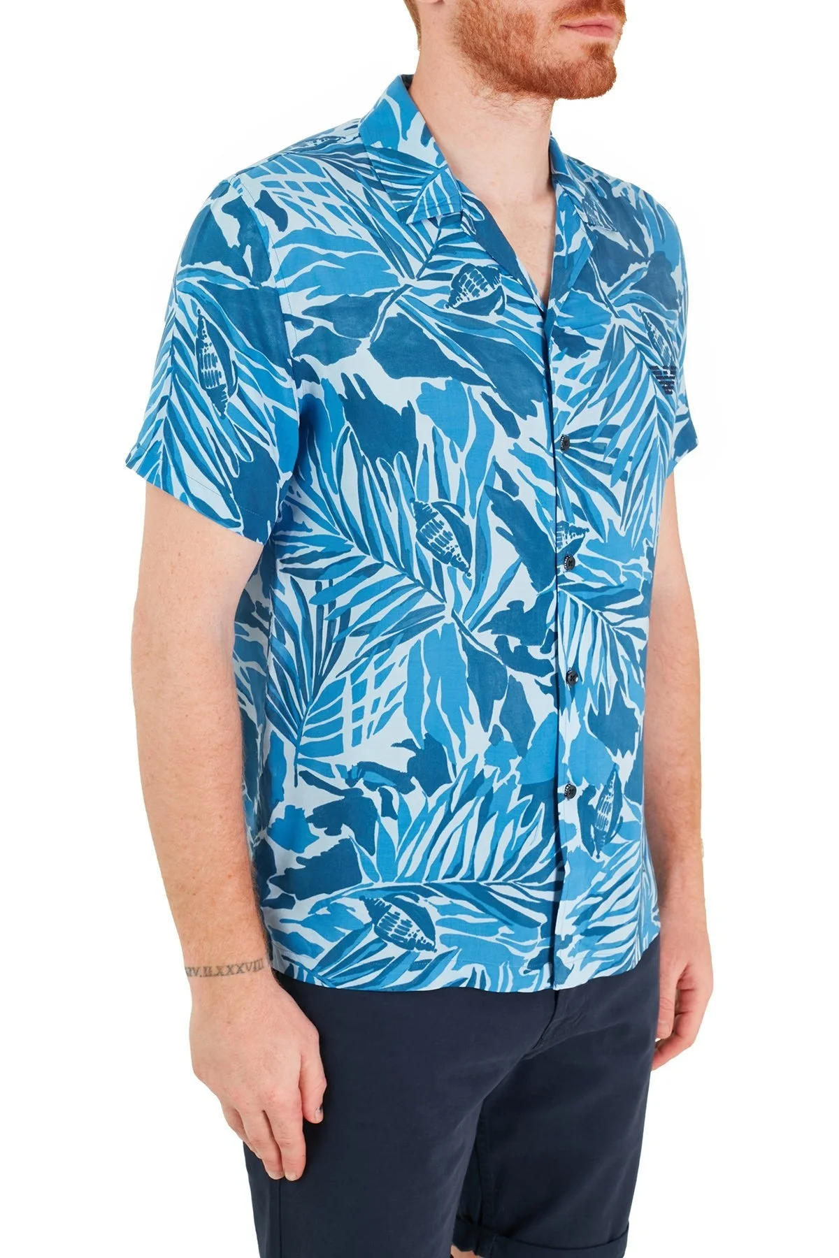 Emporio Armani Erkek Gömlek 211823 1P467 71935 TURKUAZ - 4