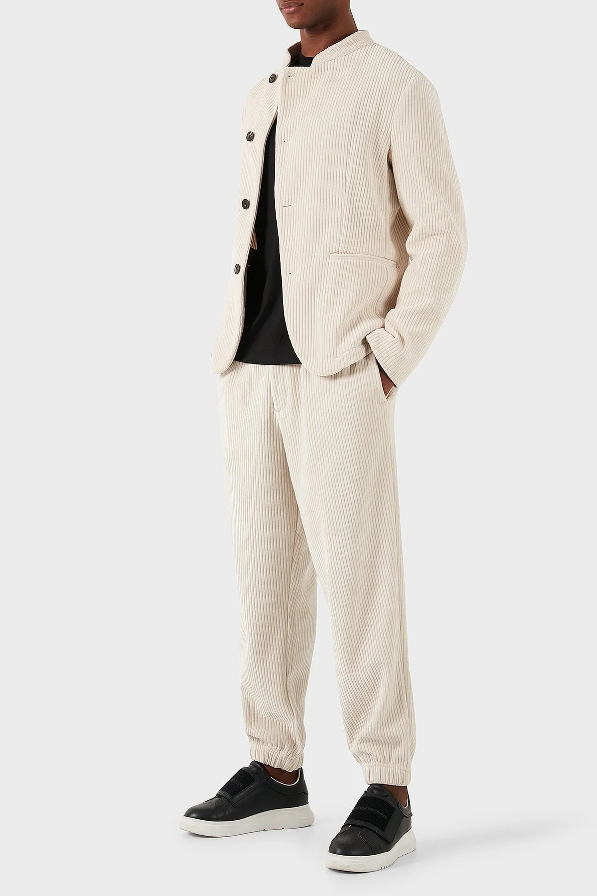 Emporio Armani Regular Fit Dik Yaka Erkek Ceket 6D1G6P 1JHNZ 0135 KREM - 2