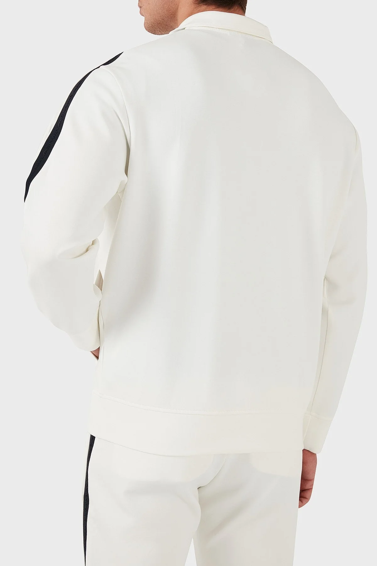 Emporio Armani Regular Fit Dik Yaka Erkek Sweat 6D1MA8 1JHSZ 0101 BEYAZ - 2