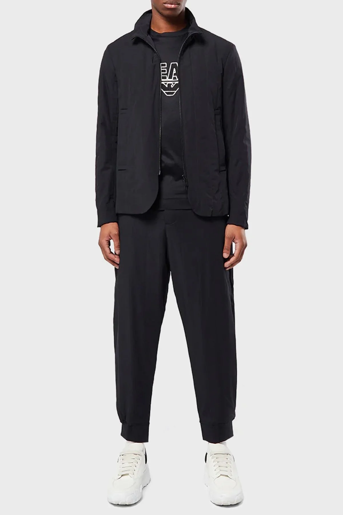 Emporio Armani Regular Fit Dik Yaka Fermuarlı Cepli Erkek Ceket 6L1GR6 1NNIZ 0920 LACİVERT - 2