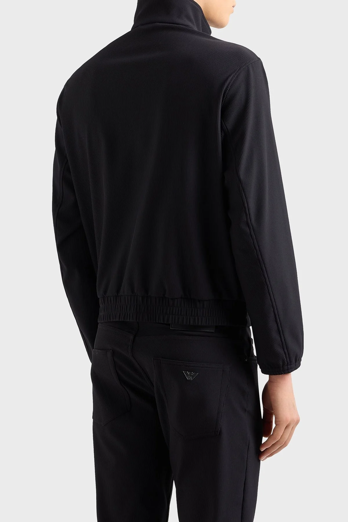 Emporio Armani Regular Fit Dik Yaka Fitilli Erkek Ceket EM001364 AF14076 UC001 SİYAH - 3