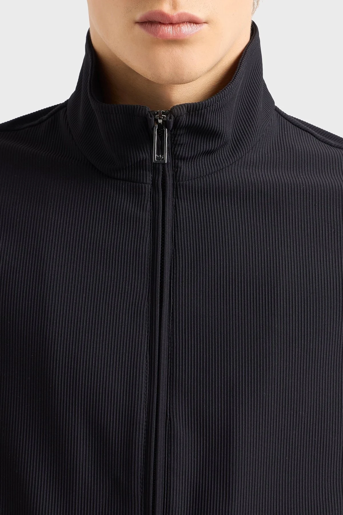 Emporio Armani Regular Fit Dik Yaka Fitilli Erkek Ceket EM001364 AF14076 UC001 SİYAH - 4