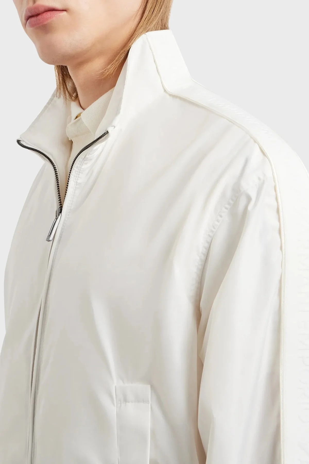 Emporio Armani Regular Fit Dik Yaka Mevsimlik Erkek Mont 3D1BH0 1NMPZ 0101 BEYAZ - 4