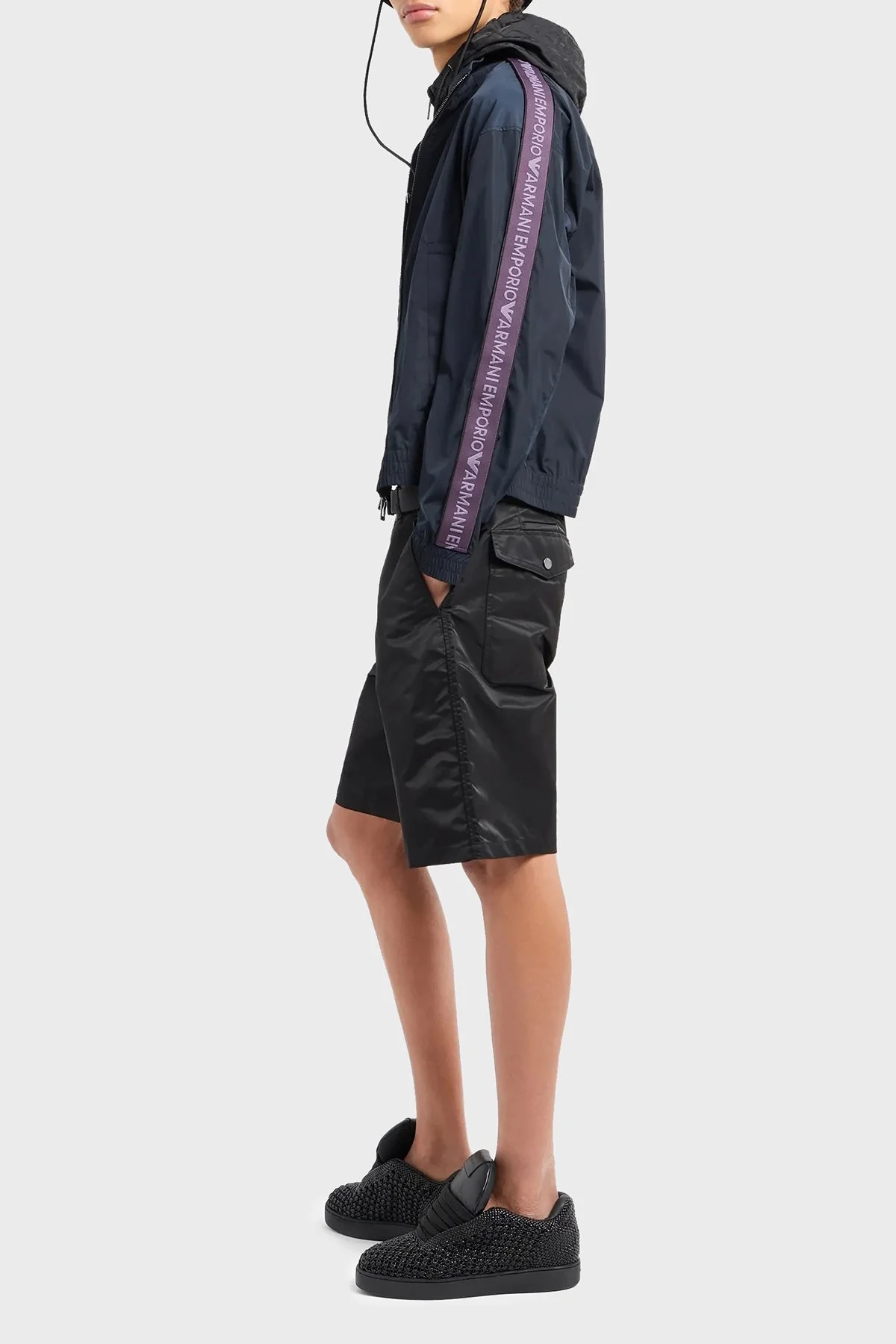 Emporio Armani Regular Fit Dik Yaka Mevsimlik Erkek Mont 3D1BH0 1NMPZ 0920 LACİVERT - 2