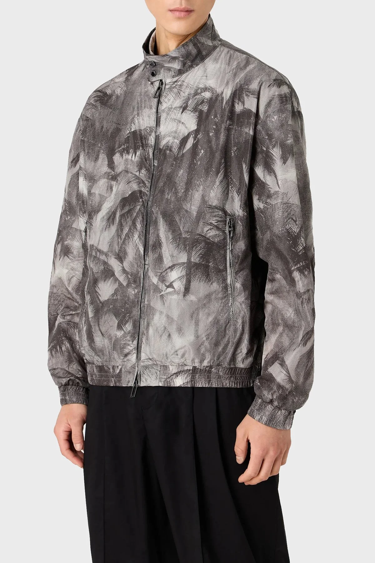 Emporio Armani Regular Fit Dik Yaka Mevsimlik Erkek Mont 3D1BH9 1NTDZ F617 GRİ - 1