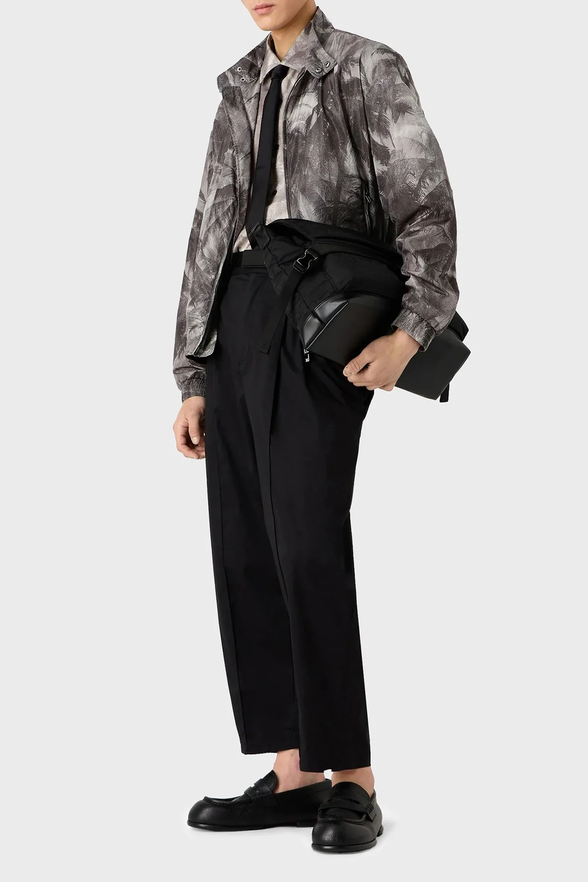 Emporio Armani Regular Fit Dik Yaka Mevsimlik Erkek Mont 3D1BH9 1NTDZ F617 GRİ - 2
