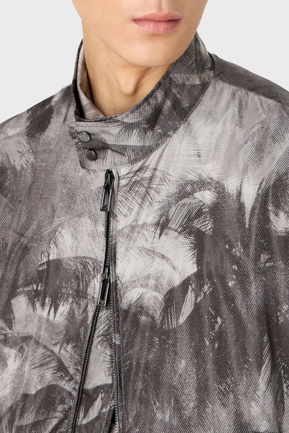 Emporio Armani Regular Fit Dik Yaka Mevsimlik Erkek Mont 3D1BH9 1NTDZ F617 GRİ - 4