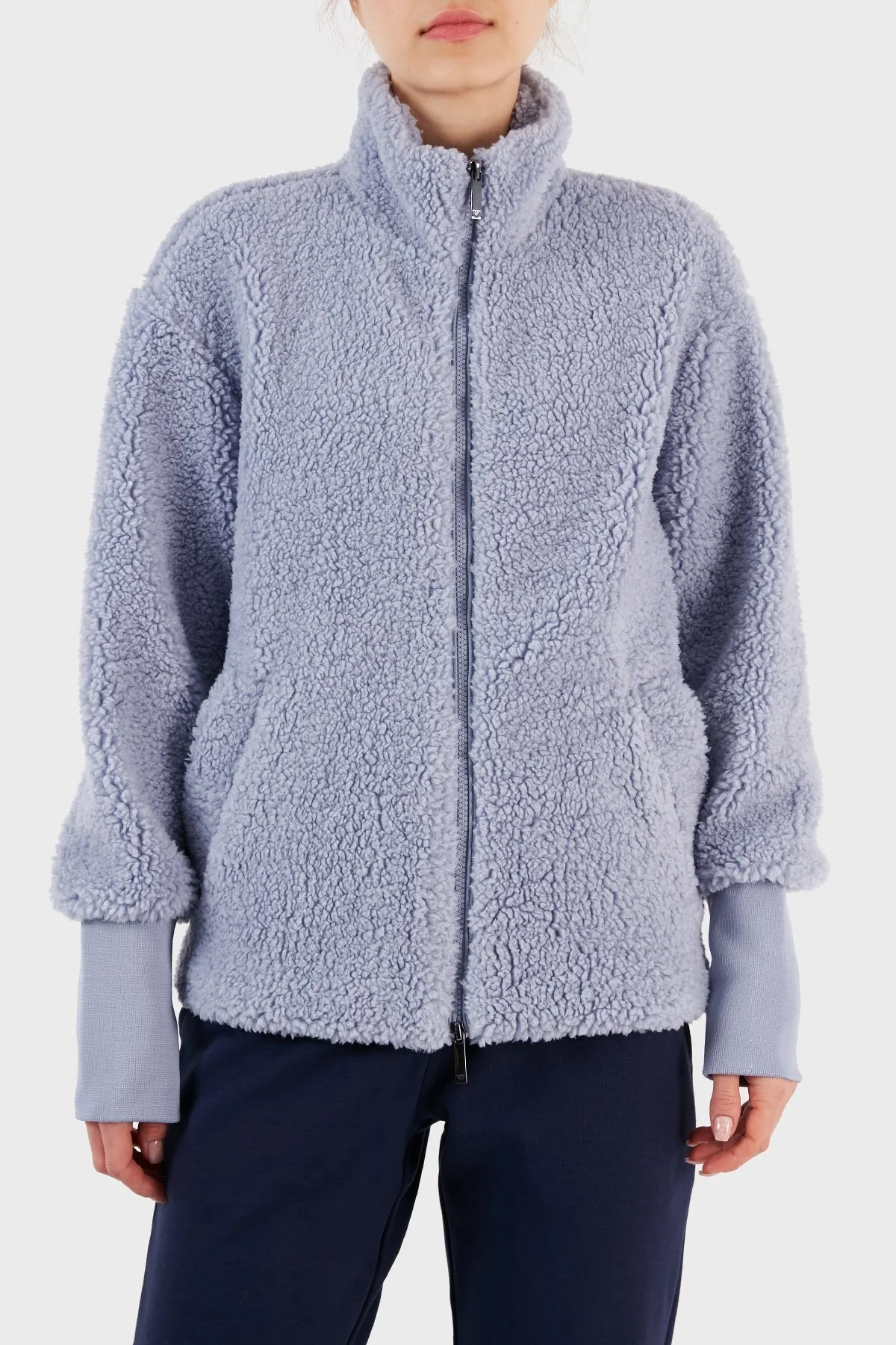 Emporio Armani Regular Fit Dik Yaka Teddy Bayan Ceket 6R2B6B 2JZQZ 0710 LİLA - 1