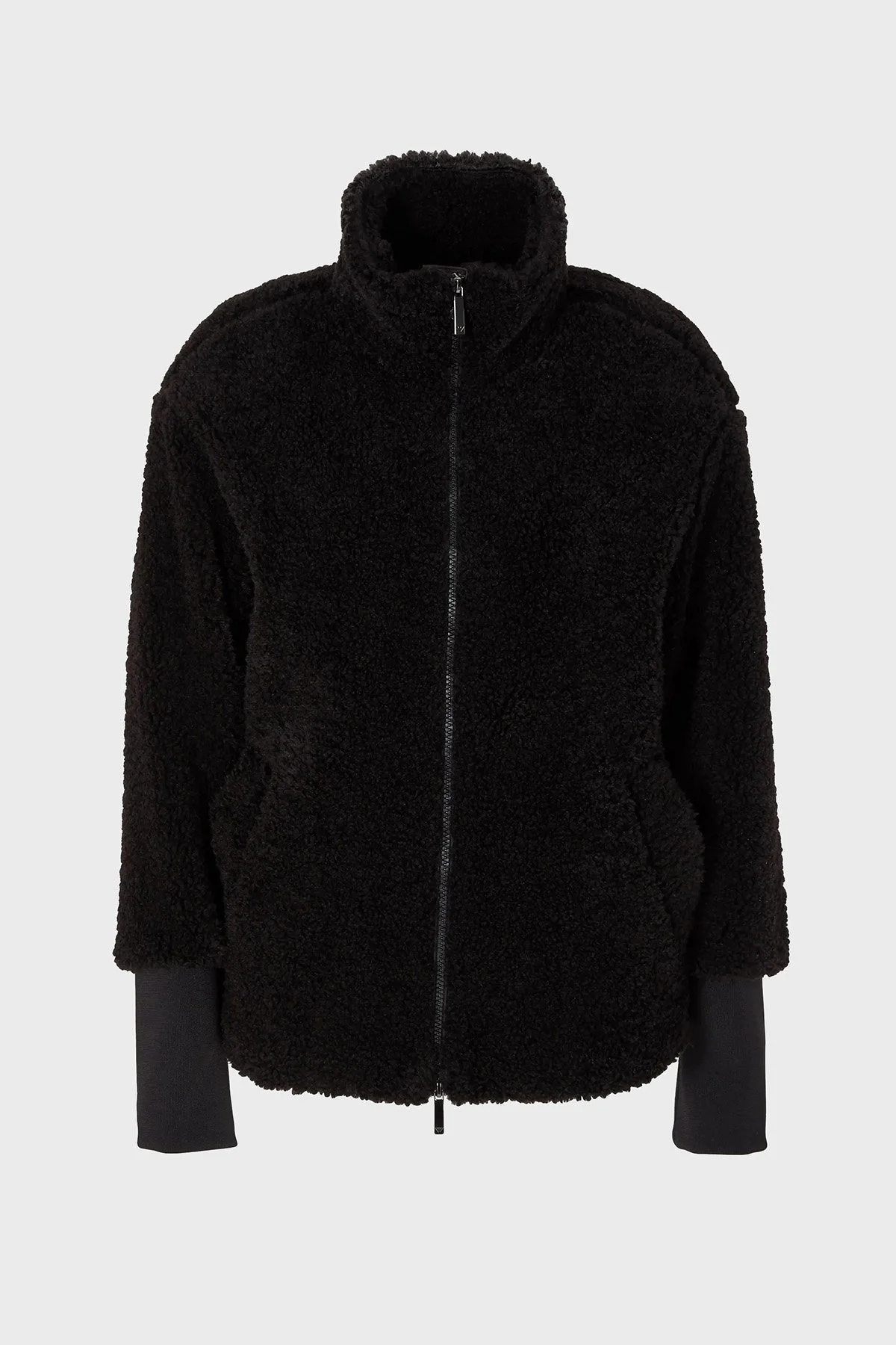 Emporio Armani Regular Fit Dik Yaka Teddy Bayan Ceket 6R2B6B 2JZQZ 0999 SİYAH - 5