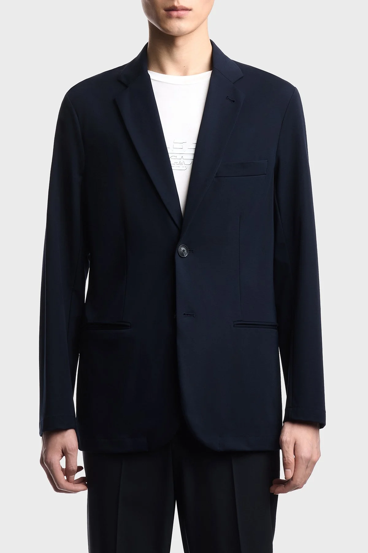 Emporio Armani Regular Fit Düğmneli Erkek Ceket EM004530 AF22865 UB118 LACİVERT - 1