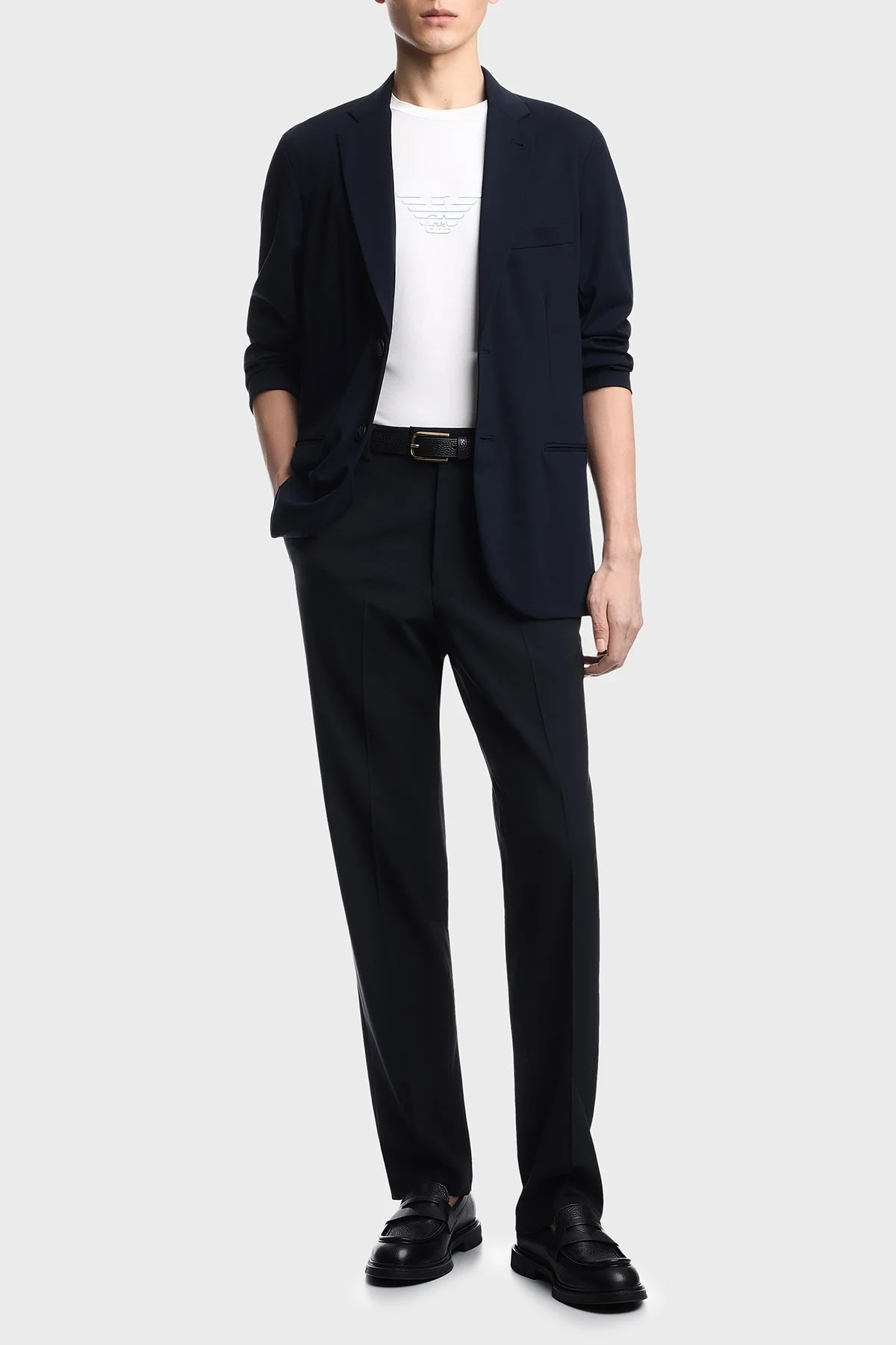 Emporio Armani Regular Fit Düğmneli Erkek Ceket EM004530 AF22865 UB118 LACİVERT - 2