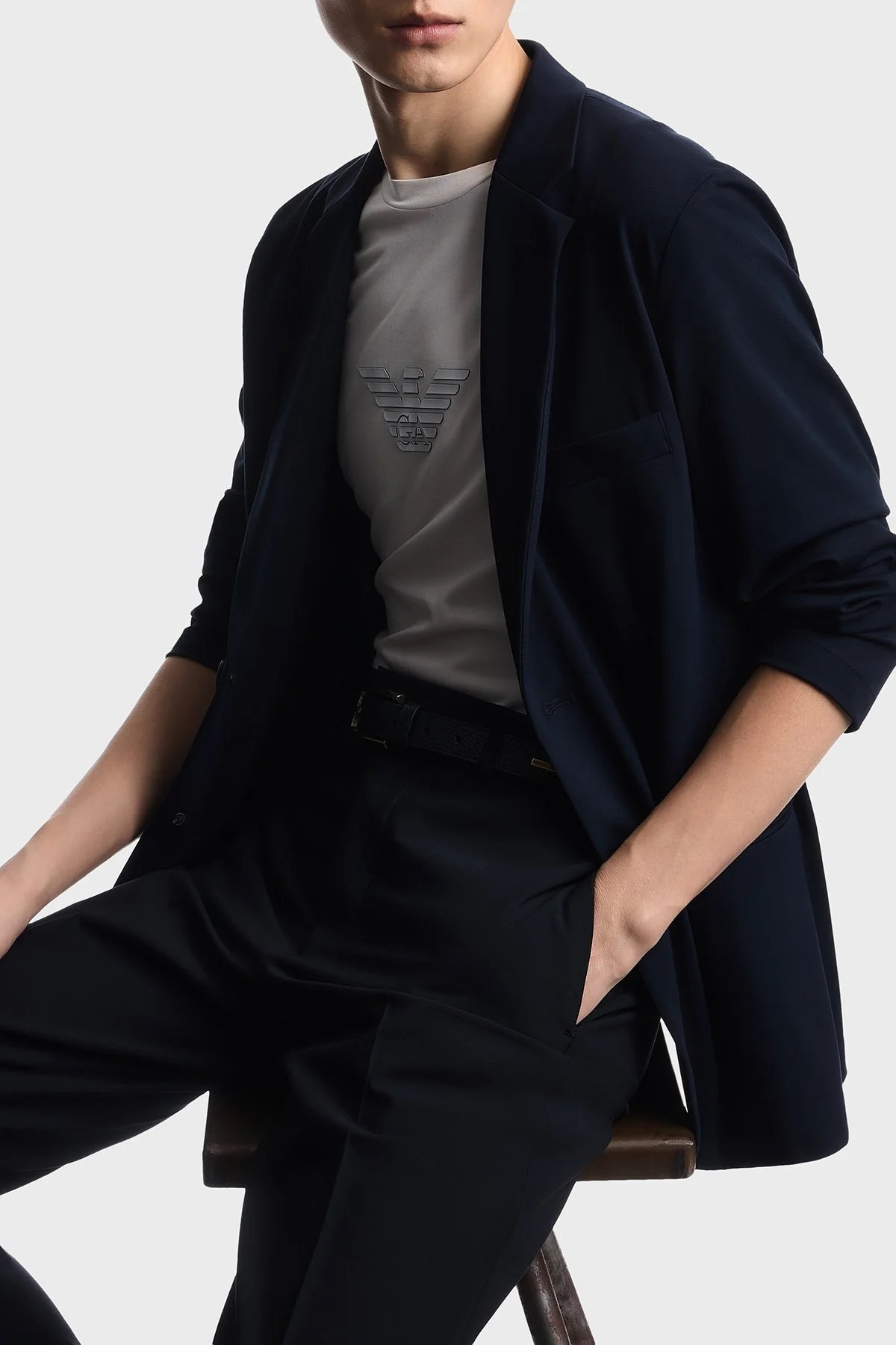 Emporio Armani Regular Fit Düğmneli Erkek Ceket EM004530 AF22865 UB118 LACİVERT - 4