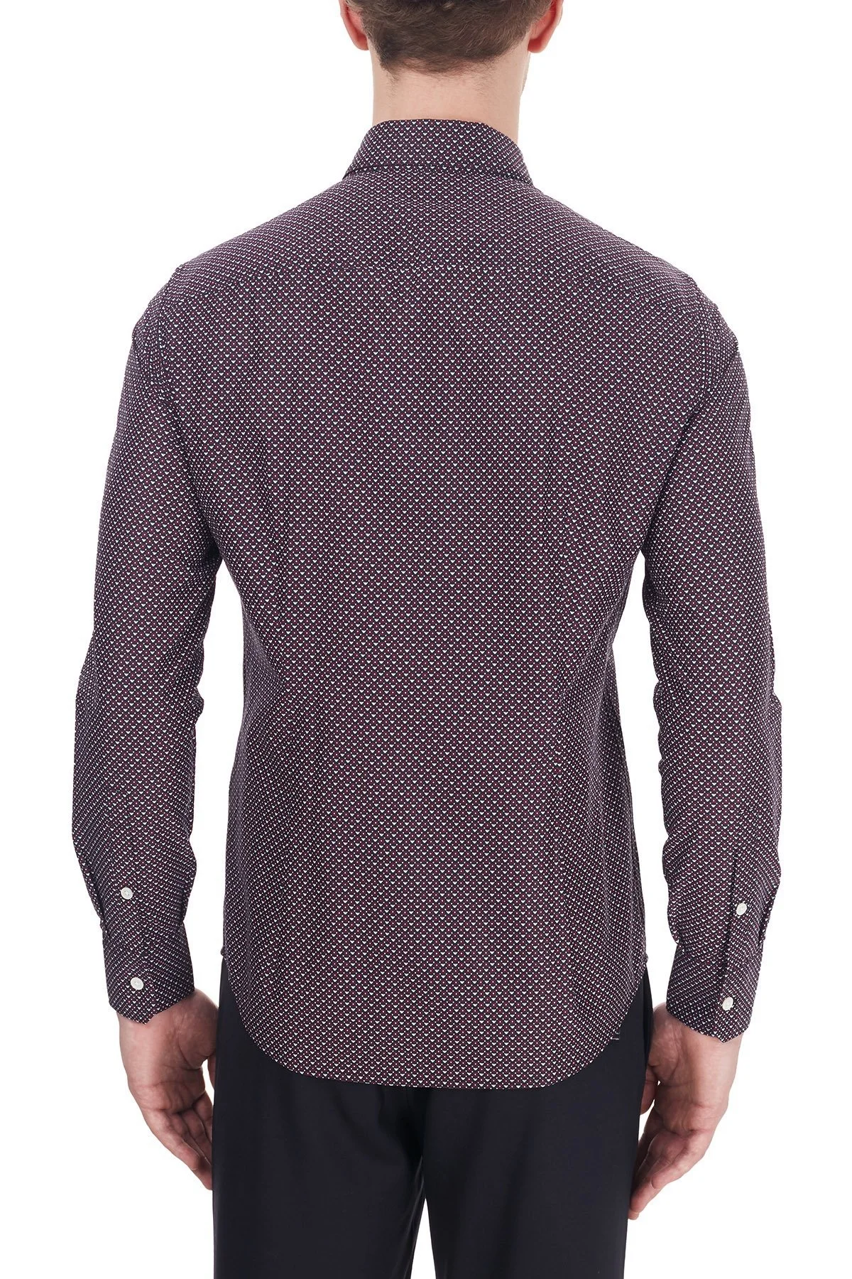 Emporio Armani Regular Fit Düz Yaka % 100 Pamuk Erkek Gömlek 6H1CP5 1NXSZ F016 BORDO - 2