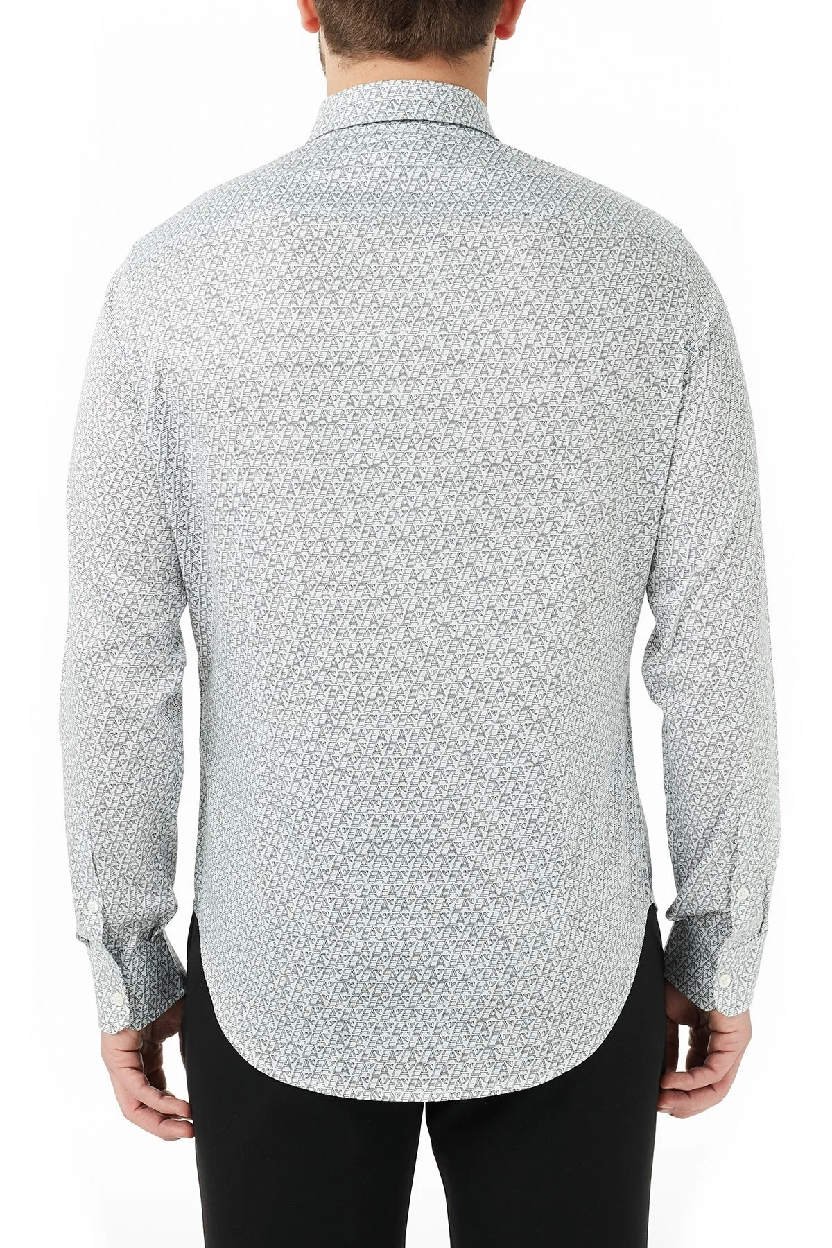 Emporio Armani Regular Fit Düz Yaka Pamuklu Erkek Gömlek 3K1CP5 1NXTZ F034 BEYAZ - 2