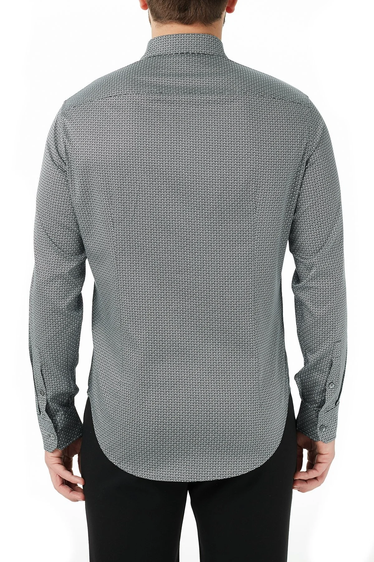 Emporio Armani Regular Fit Düz Yaka Pamuklu Erkek Gömlek 3K1CP5 1NXTZ F955 LACİVERT - 9