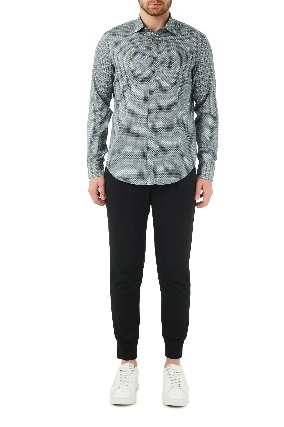 Emporio Armani Regular Fit Düz Yaka Pamuklu Erkek Gömlek 3K1CP5 1NXTZ F955 LACİVERT - 11