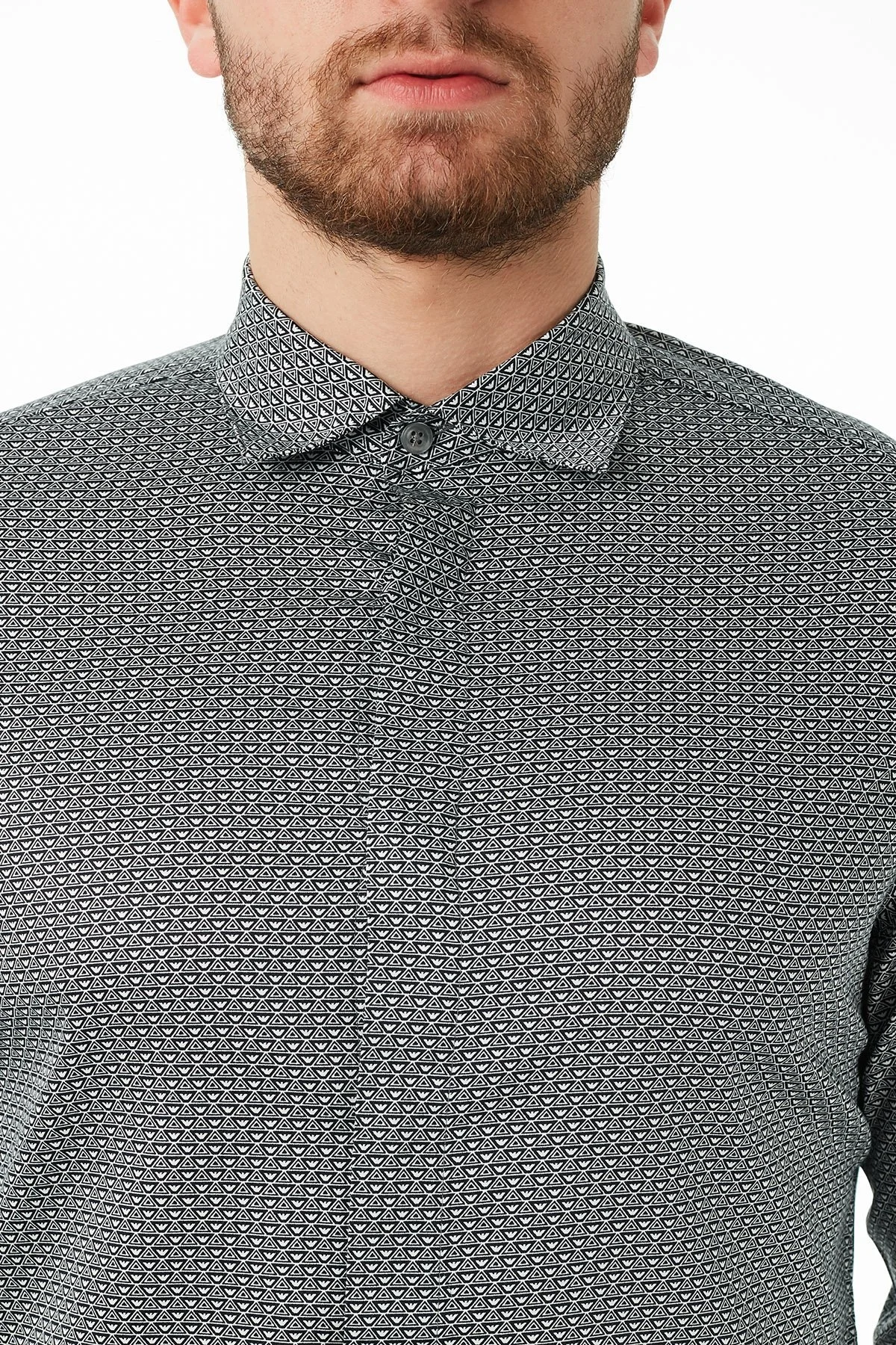 Emporio Armani Regular Fit Düz Yaka Pamuklu Erkek Gömlek 3K1CP5 1NXTZ F955 LACİVERT - 12