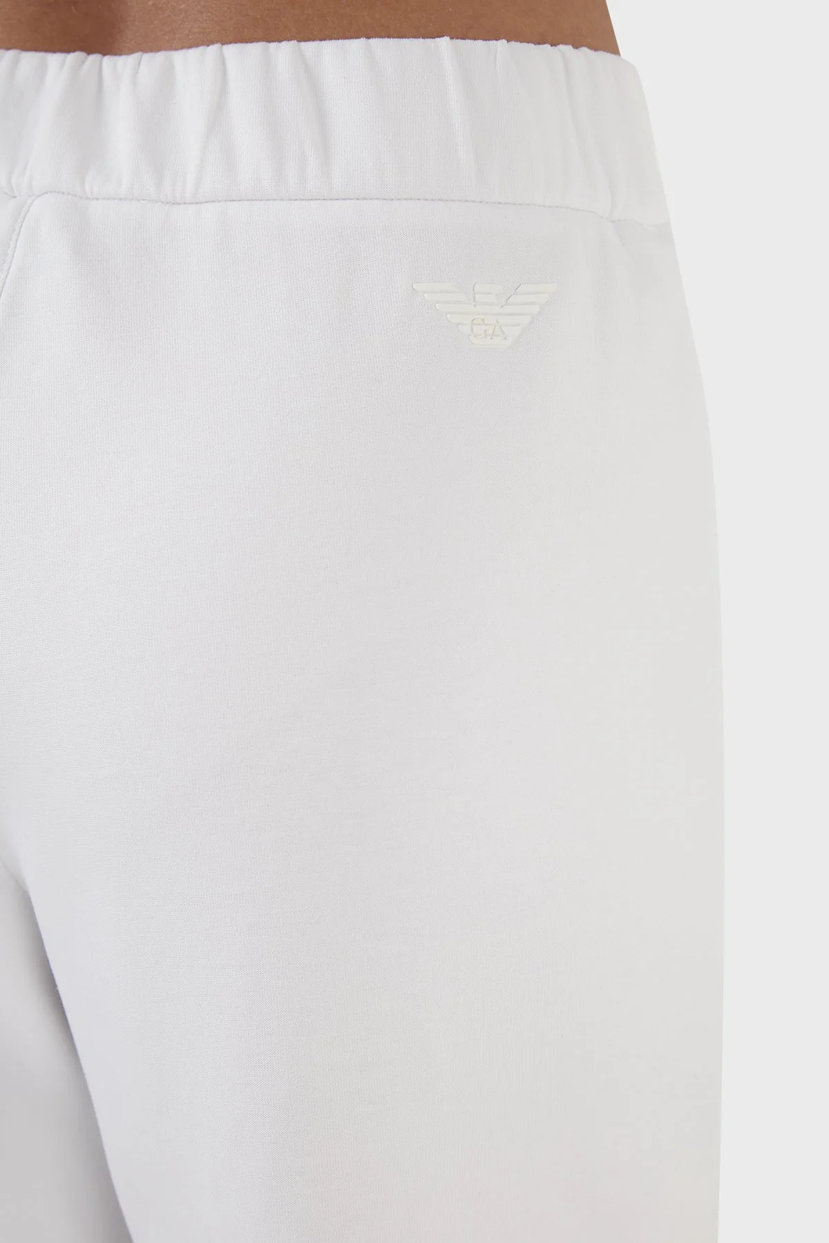 Emporio Armani Regular Fit Elastik Bel Bantlı Kapanabilir Yırtmaçlı Kadın Pantolon 3L2P6C 2JYWZ 0100 BEYAZ - 6