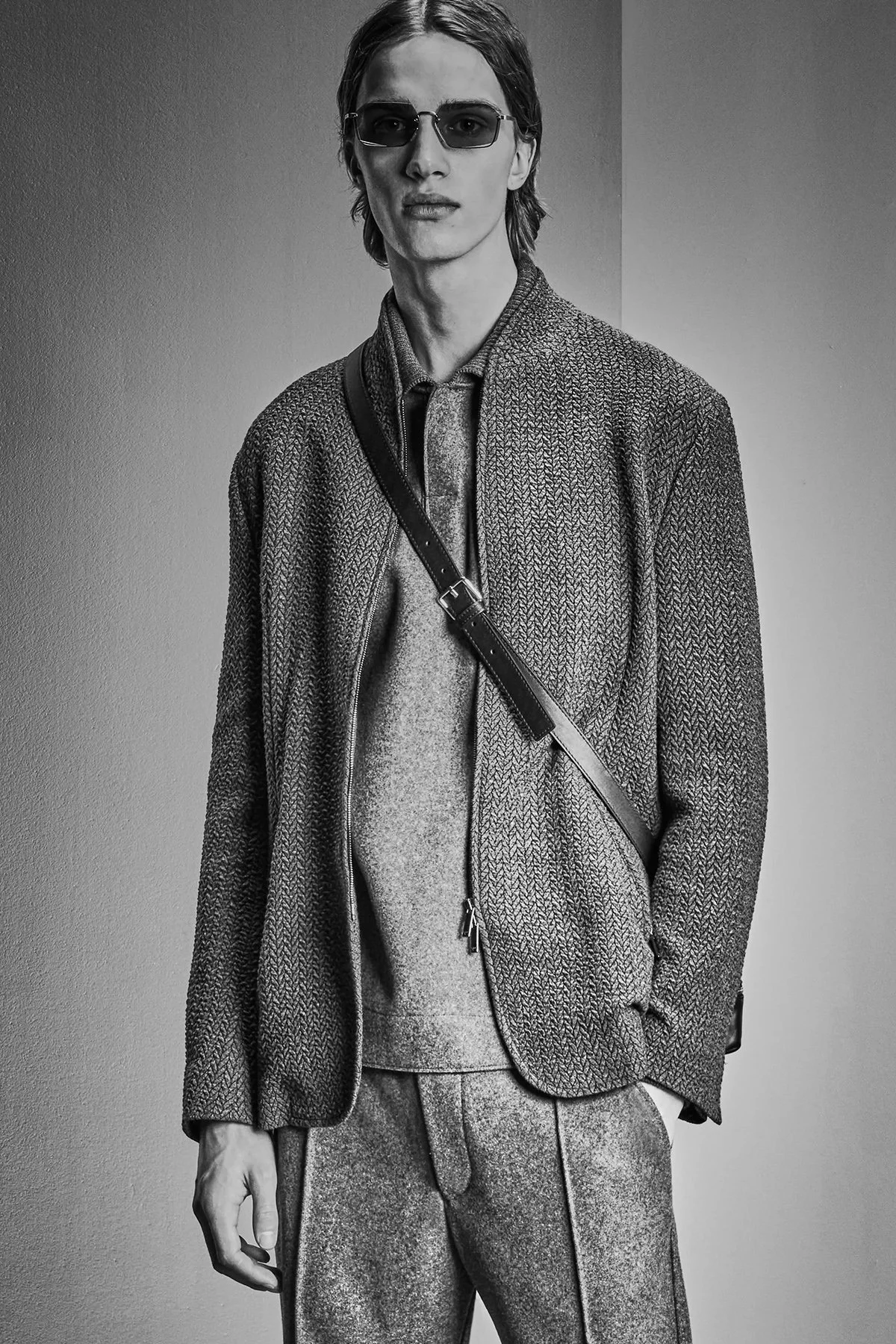 Emporio Armani Regular Fit Fermuarlı Dik Yaka Yünlü Erkek Ceket H31G41 C1404 632 GRİ - 6