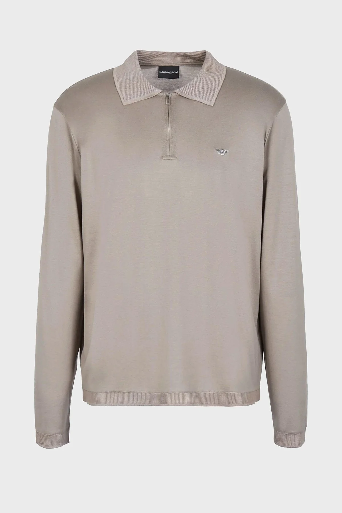 Emporio Armani Regular Fit Fermuarlı Erkek Polo Yaka Sweat 6R1F85 1JUVZ 0643 TAŞ - 8